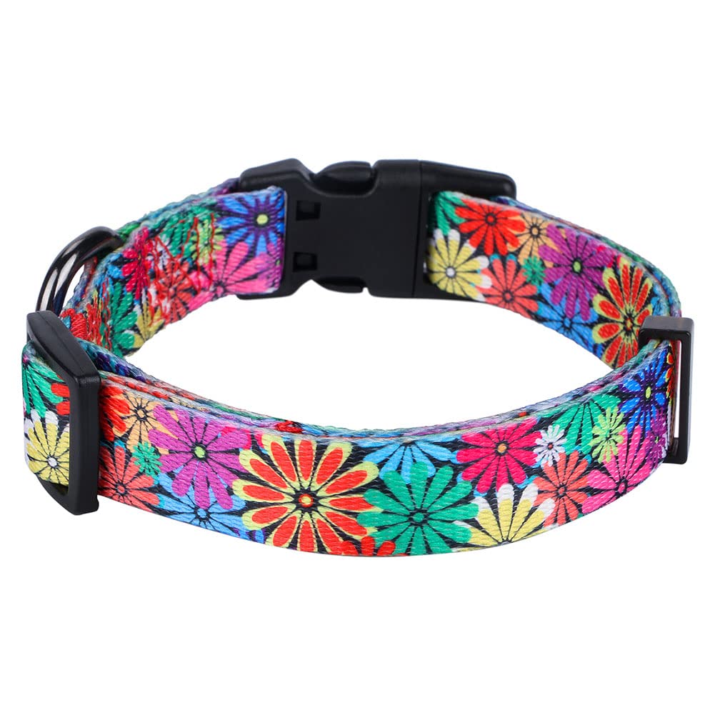 Rhea Rose Dog Collar With Sunflowers Daisy Small