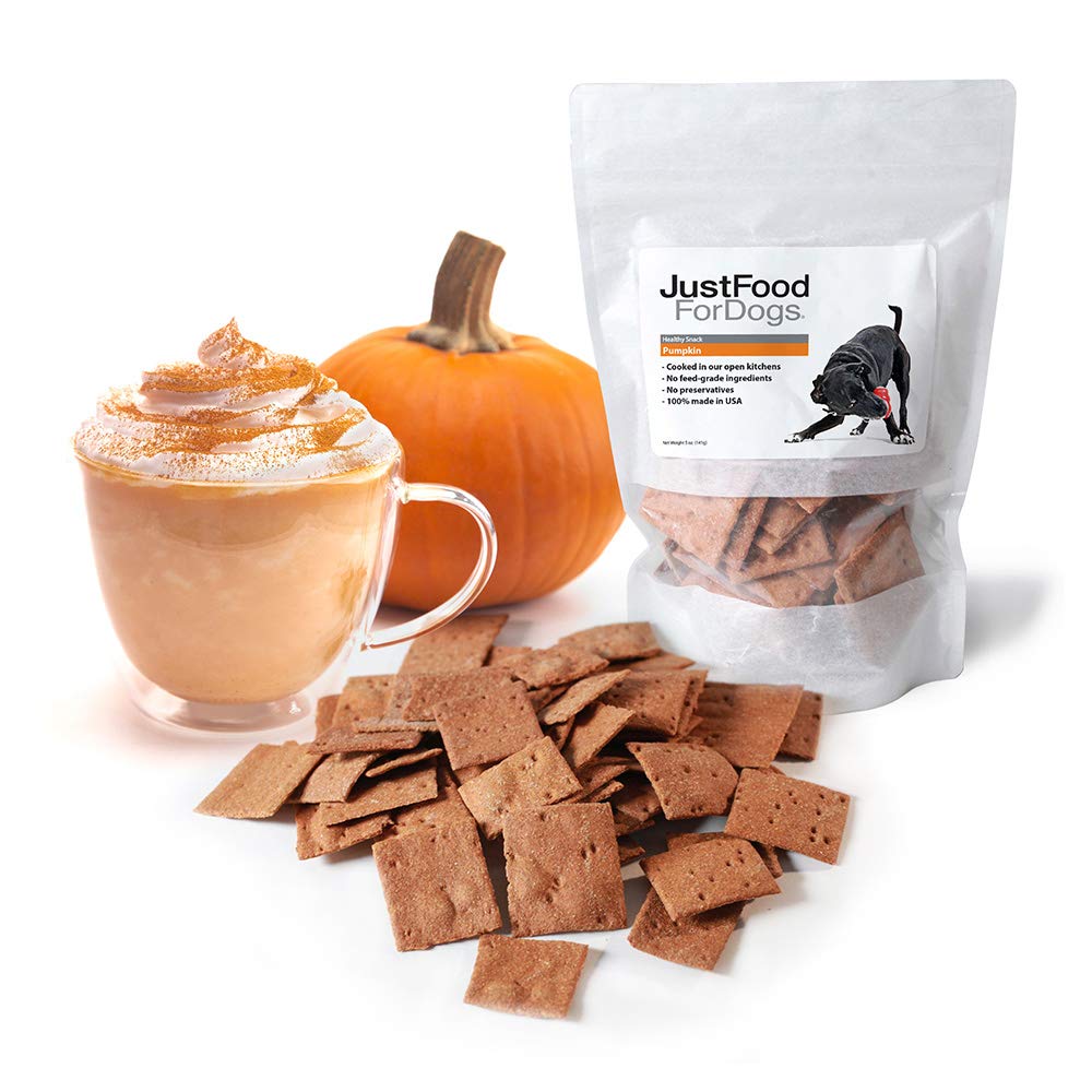 JustFoodForDogs Limited-Ingredient Pumpkin Healthy Dog Treats, Made in The USA, 5 oz