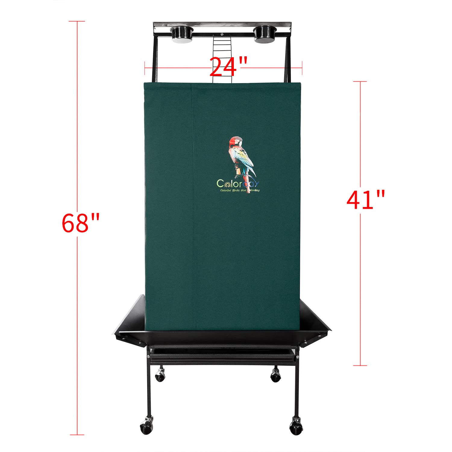 Colorday Good Night Bird Cage Cover For Large Bird Cage With Play Top (Patent Pending),Green 68