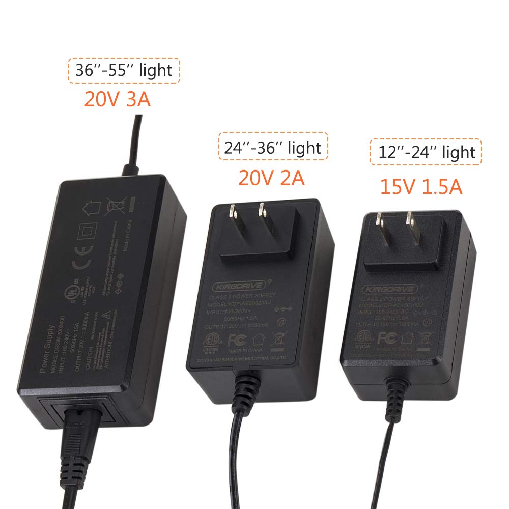 Hygger 20V 3A Replacement Aquarium Light Power Supply Dc Adapter For Hg-957& Hg-978 Light