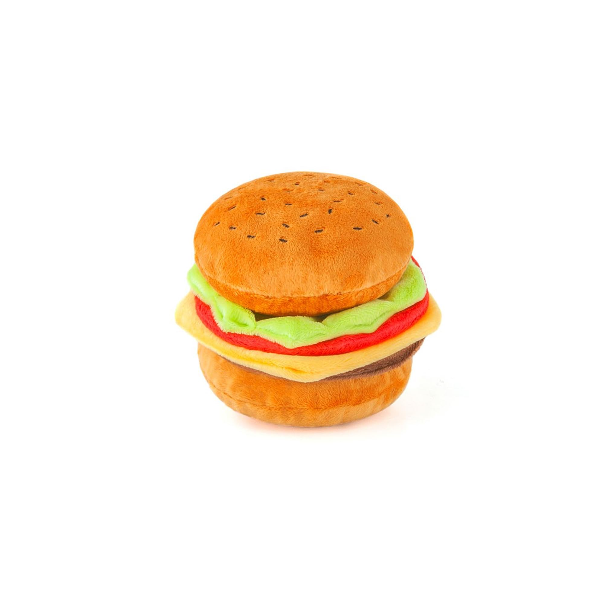 P.L.A.Y. PET LIFESTYLE AND YOU Cute Plush Dog Toys - Fast Food Themed Durable Squeaker Chew Toy for Medium & Large Dogs - Machin