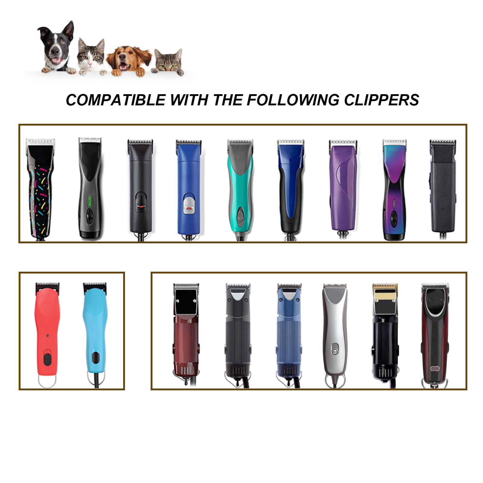 Detachable Pet Dog Grooming Clipper Ceramic Blades,Compatible With Size-15 Cut Length 3/64-Inch(1.2Mm),Compatible With Andis/Ost