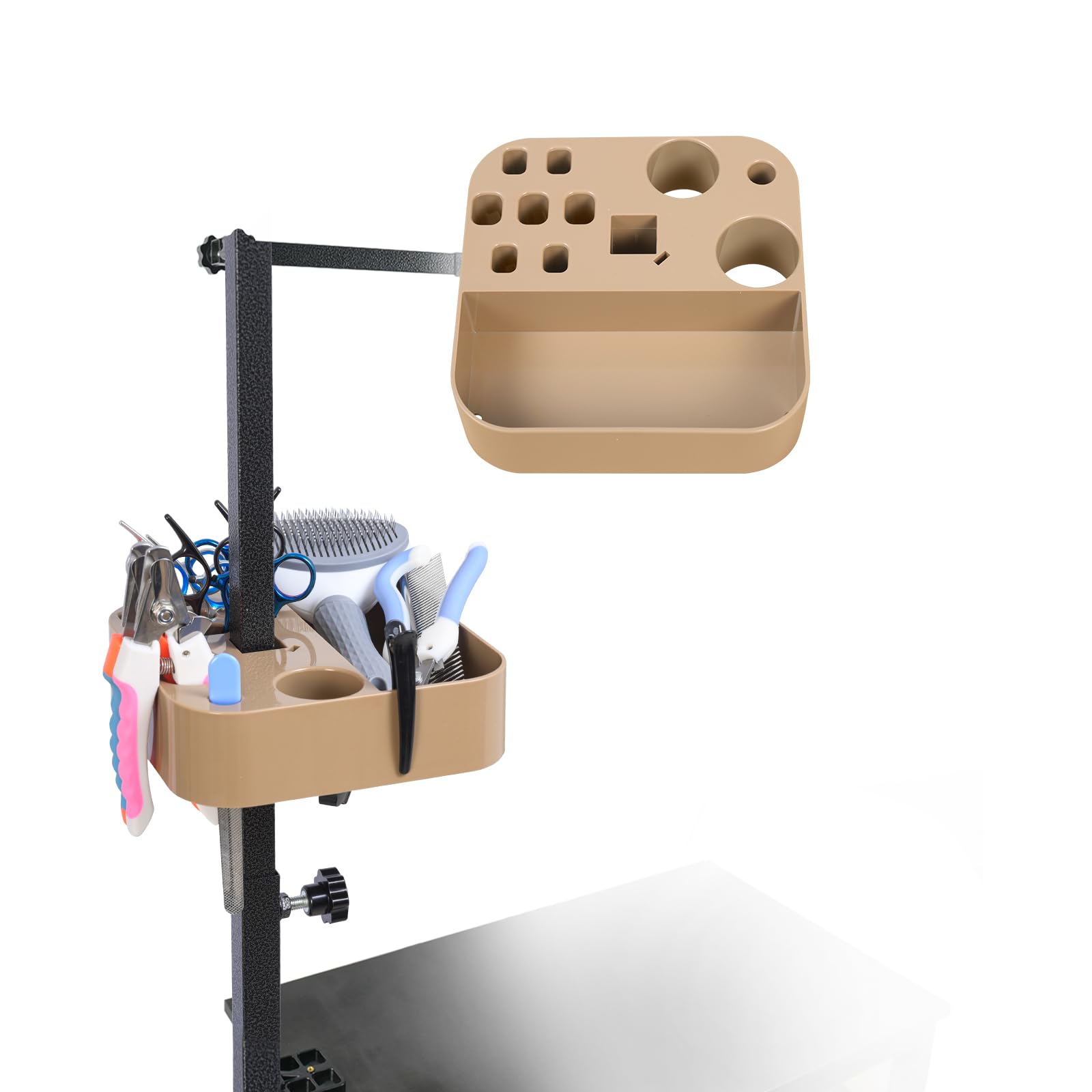 Huioqwe Pet Grooming Tool Organizer - Can Be Mounted On The Pet Grooming Table To Save Space Can Store Scissors, Brushes And Oth