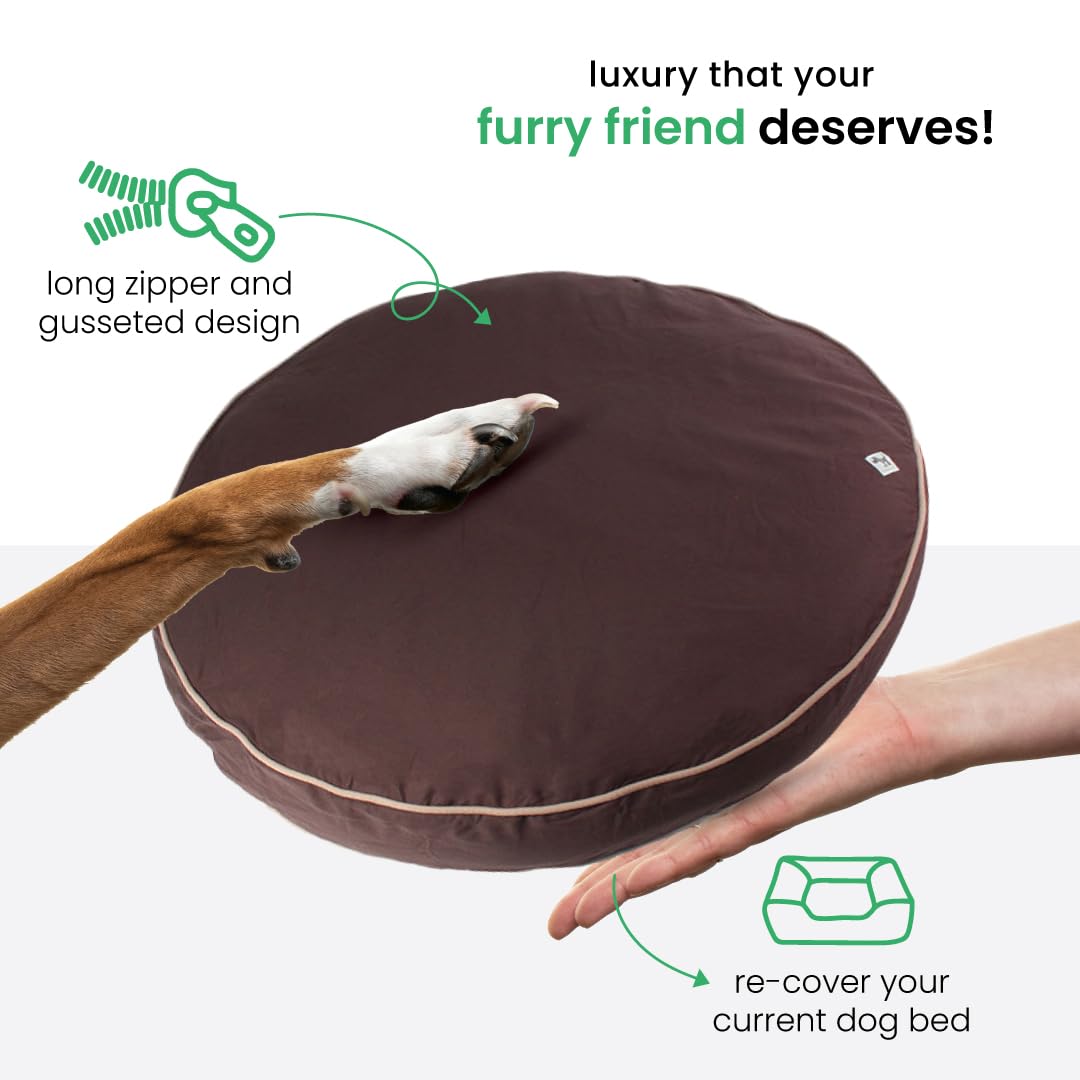 molly mutt Dog Bed Cover - Landslide Print - Measures 42    x 5 - 100% Cotton - Durable - Breathable - Sustainable - Machine Was