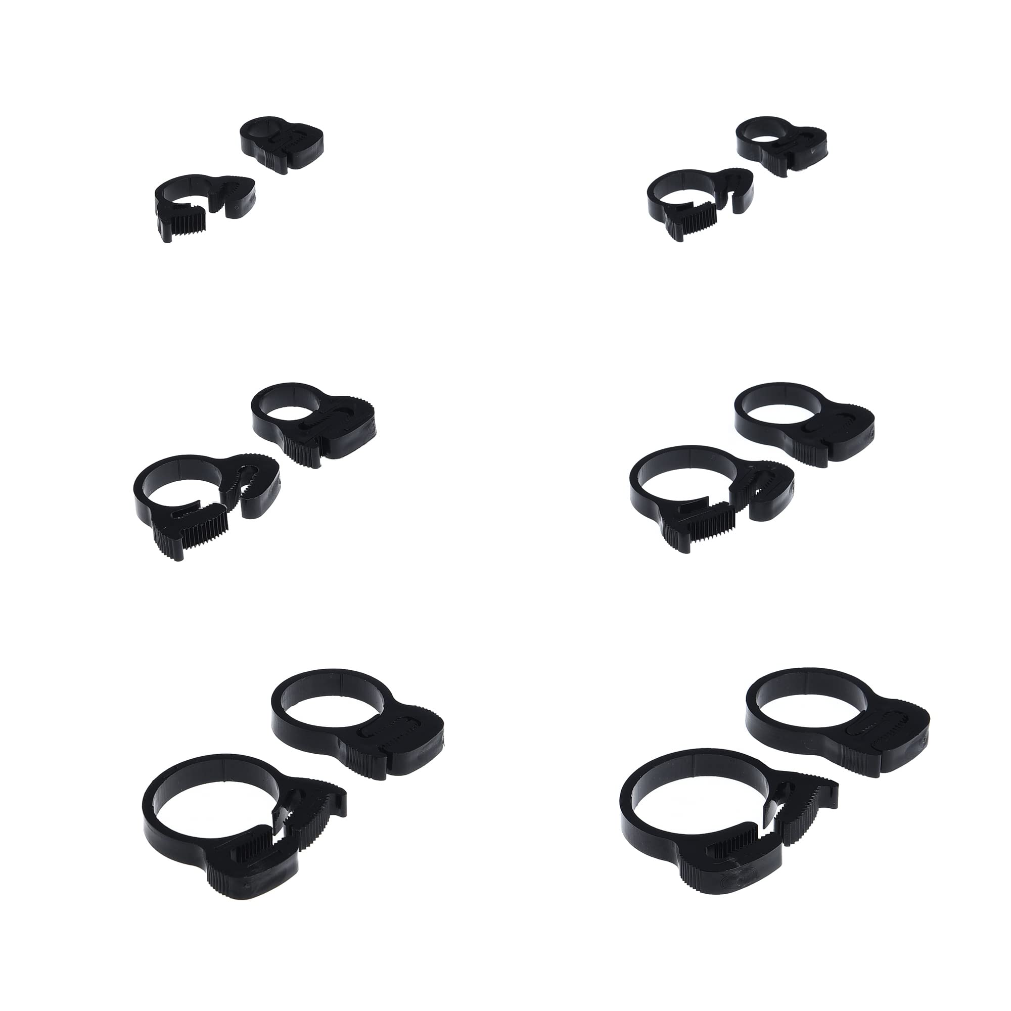 Reef Aquarium Nylon Hose Clamps Set, 8.1-32.5Mm Plastic Snap Clamps Kit (Black Nylon Hose Clamps 36Pack)