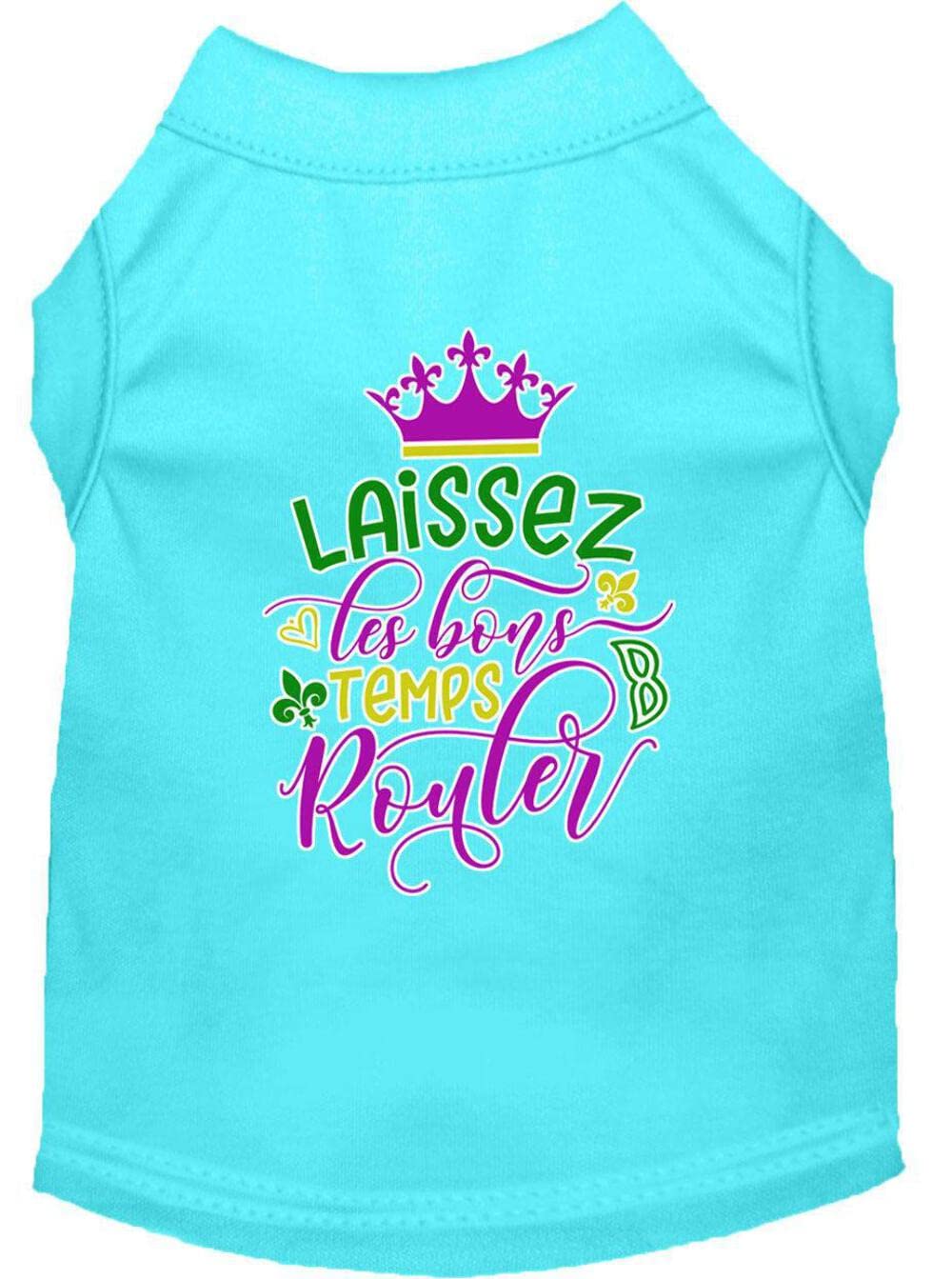 Mirage Pet Product Laissez Les Bons Temps Rouler Screen Print Mardi Gras Dog Shirt Red XXXL