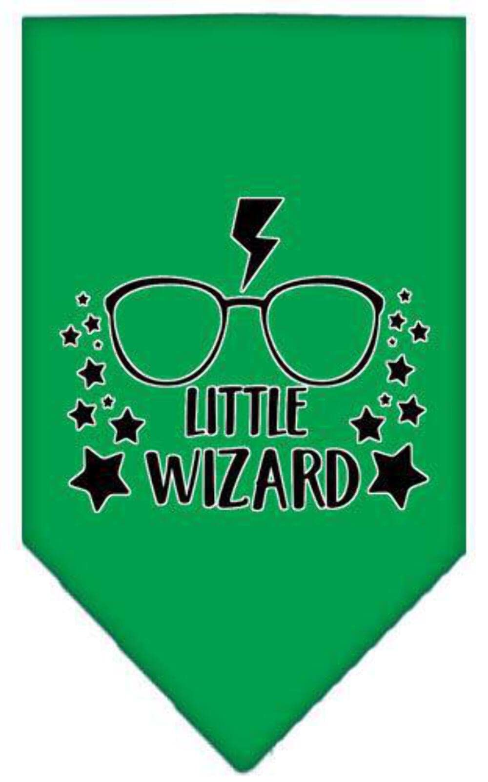 Mirage Pet Product Little Wizard Screen Print Bandana Navy Blue Large