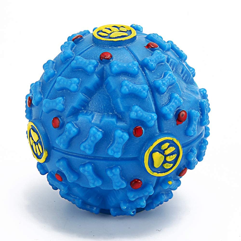 Kspups Interactive Squeaky Giggle Quack Dog/Cat Toy Ball Pet Food Dispenser Dog/Cat Pet Products (Color May Vary)