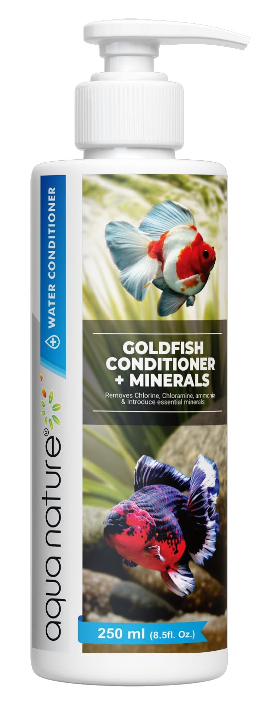 Aquanature Goldfish Water Conditioner + Minerals Remove Chlorine, Chloramine, Ammonia & Introduce Essential Minerals For Freshwa