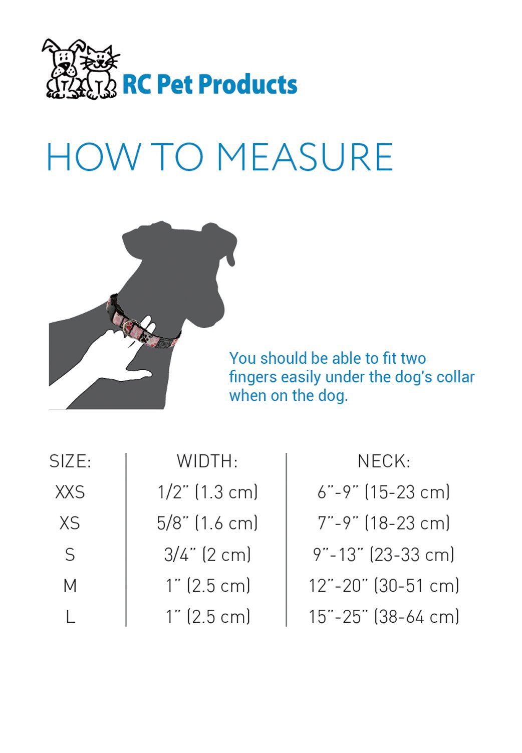 RC Pet Products Adjustable Dog Clip Collar, Medium, 1" Nylon, Pitter Patter Chocolate, Model PE-53004183