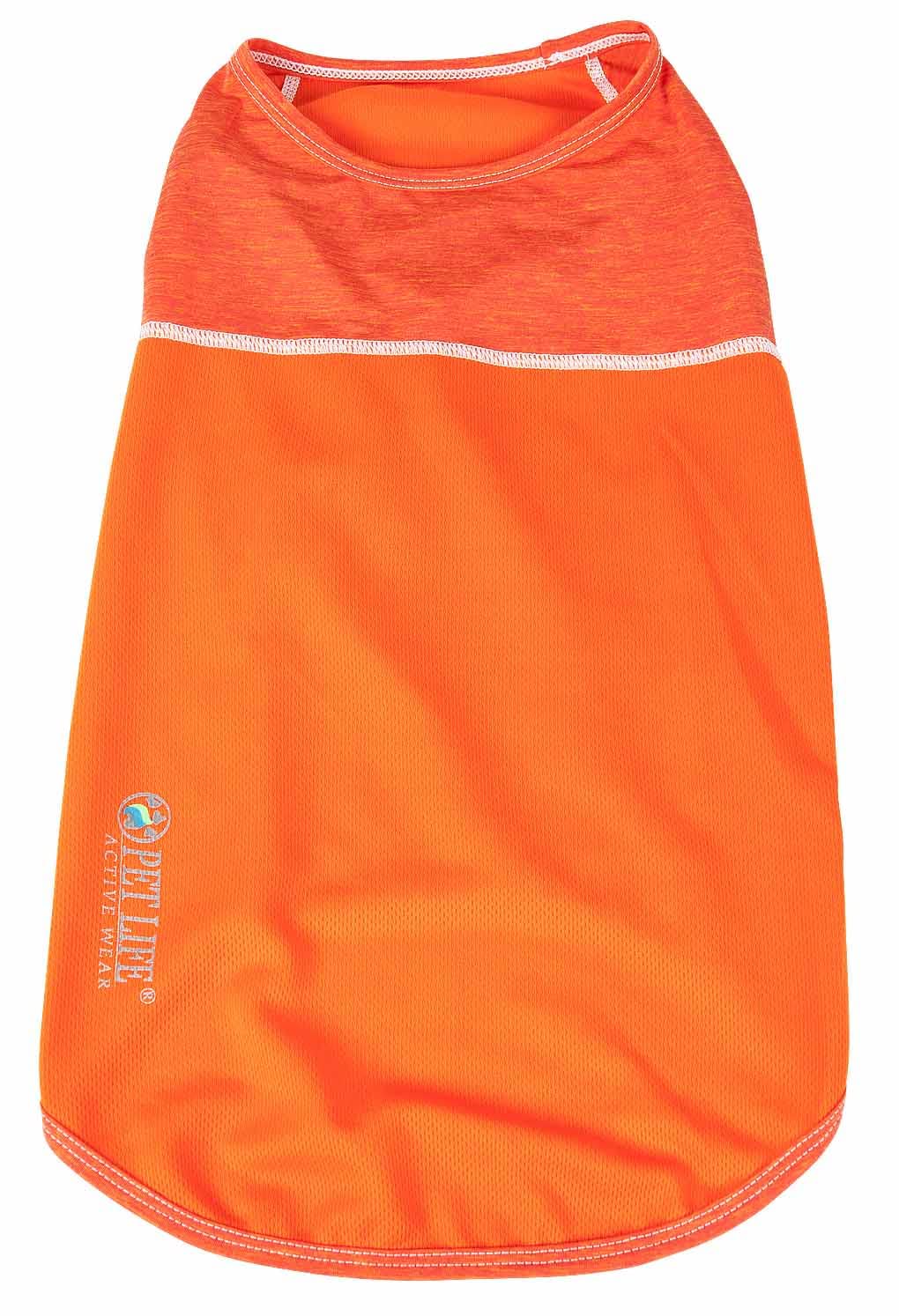 Pet Life ® Active 'Aero-Pawlse' Heathered Fitness and Yoga Dog T-Shirt Tank Top - Performance Pet T-Shirt with 4-Way-Stretch and Quick-Dry Technology - Summer Dog Clothes with added Reflective Safety