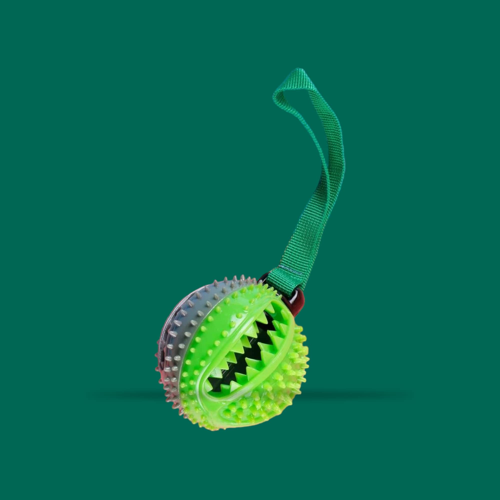 Petlicious & More Dog Chew Toys For Aggressive Chewers Food Dispensing Spike Ball With Handle Dogs & Puppy (Treat Dispensar  Sp