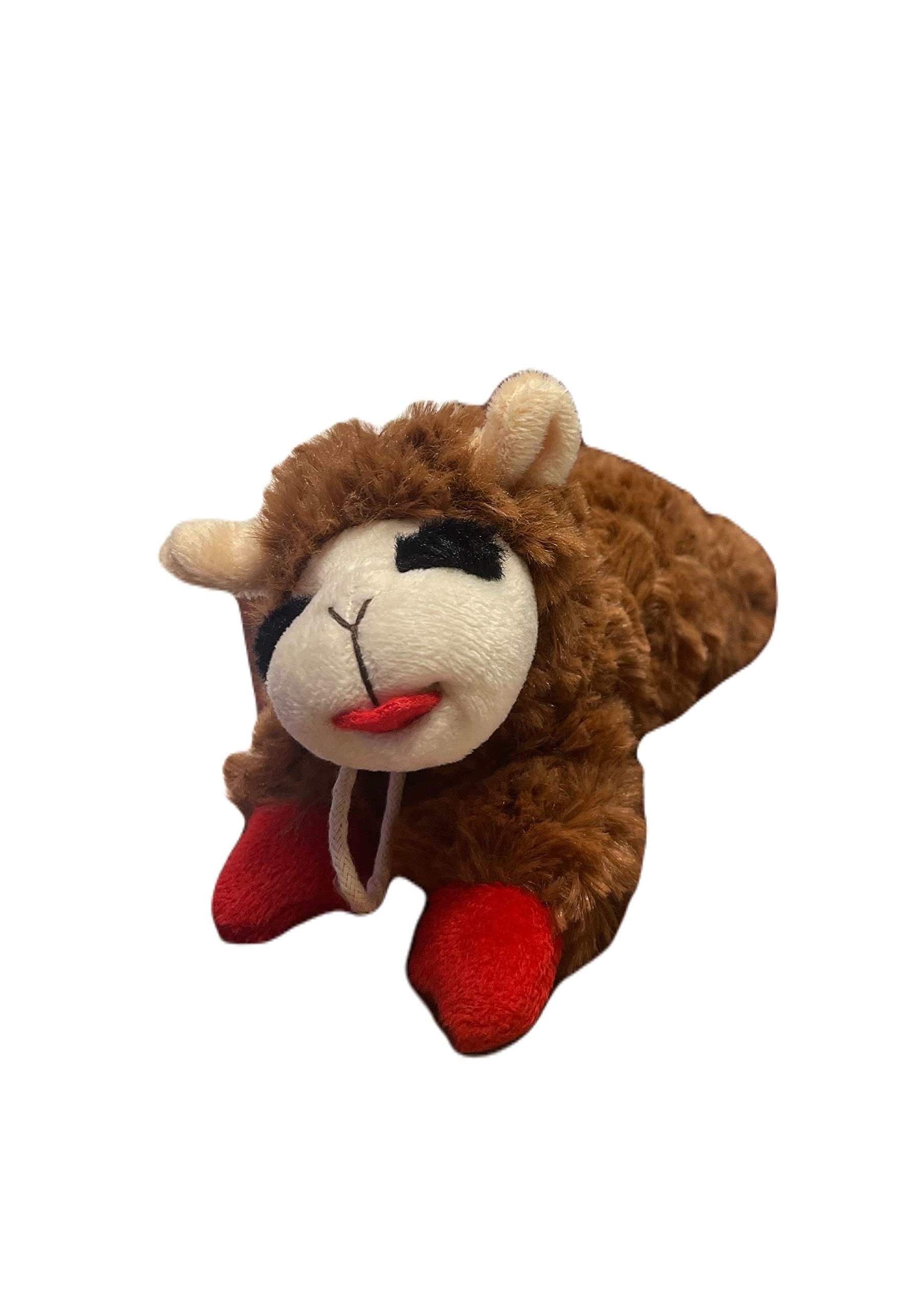 Multipet Lamb Chop Plush Dog Toy, Lamb Chop Squeaker Toy, Officially Licensed (Brown, 6'')