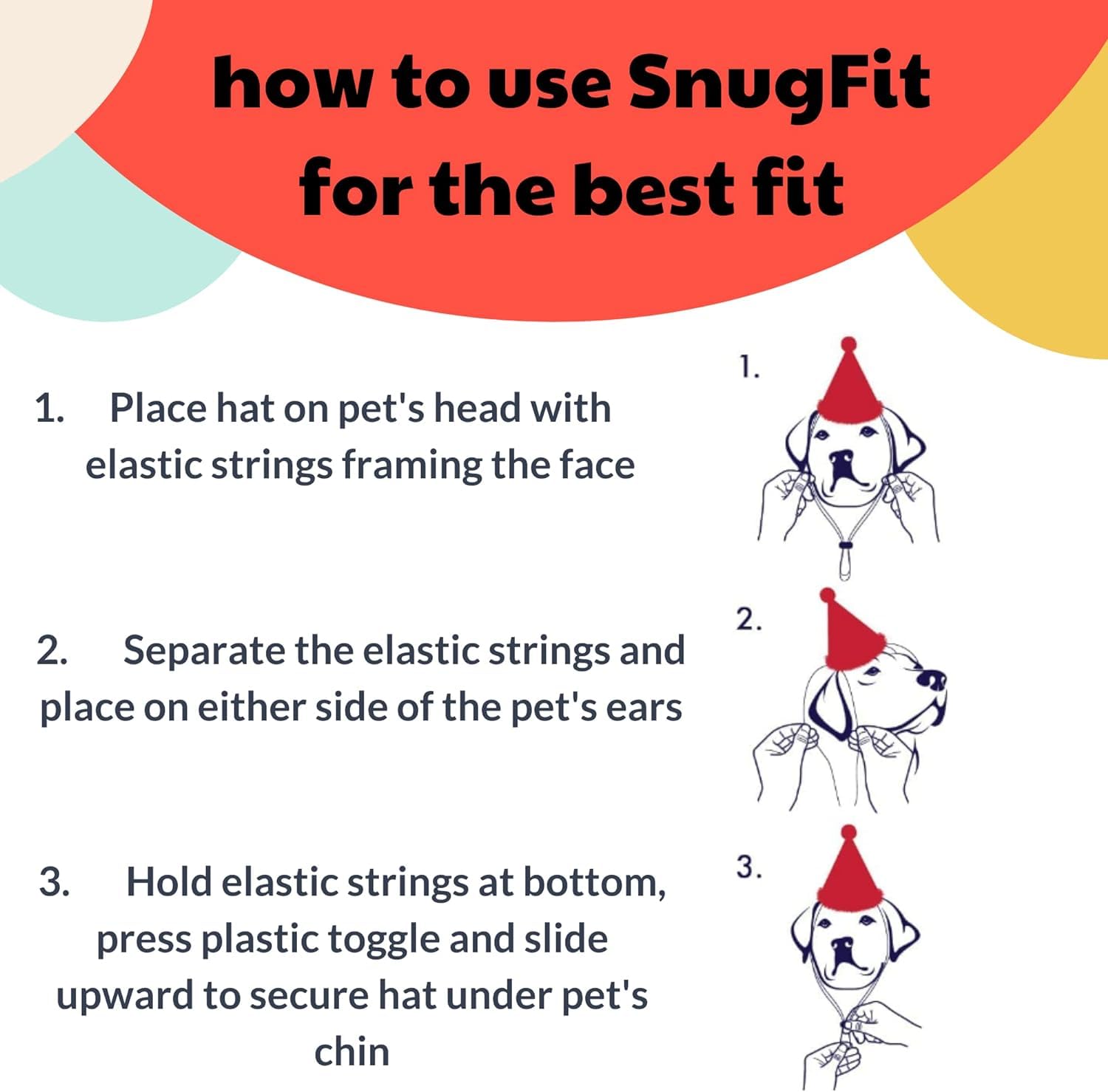 Huxley & Kent Pet Hat | Santa (Extra-Large) | Fun Christmas Holiday Hat For Dogs/Cats | Cute, Comfortable And Fun | Snugfit Stri