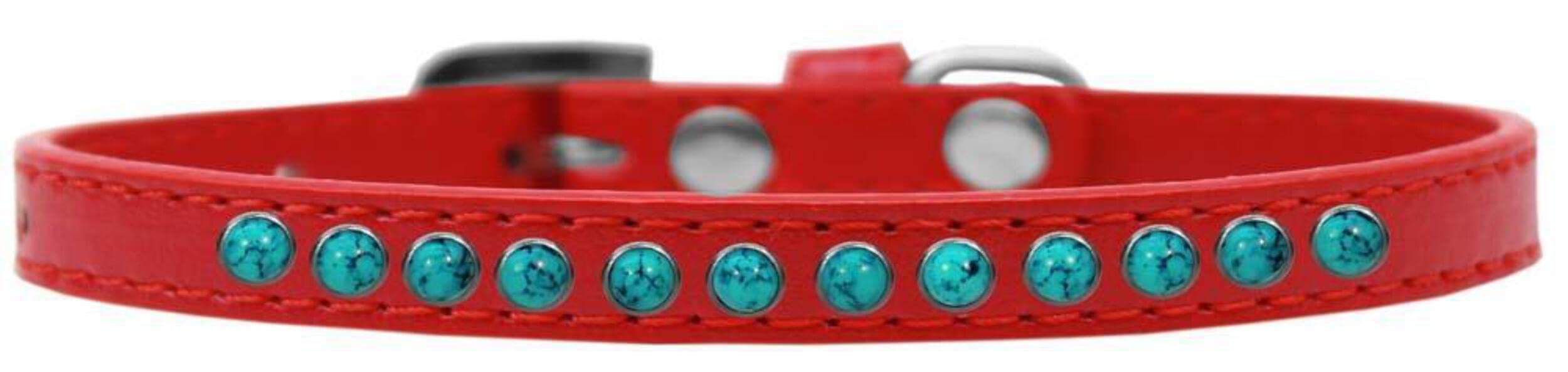 Dog, Puppy & Pet Fashion Collar, "Premium Southwest Turquoise Pearl" Light Pink 12