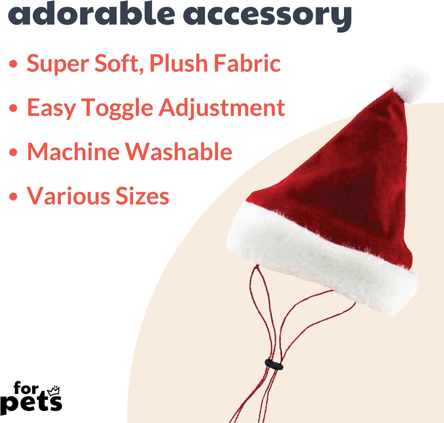 Huxley & Kent Pet Hat | Santa (Extra-Large) | Fun Christmas Holiday Hat For Dogs/Cats | Cute, Comfortable And Fun | Snugfit Stri