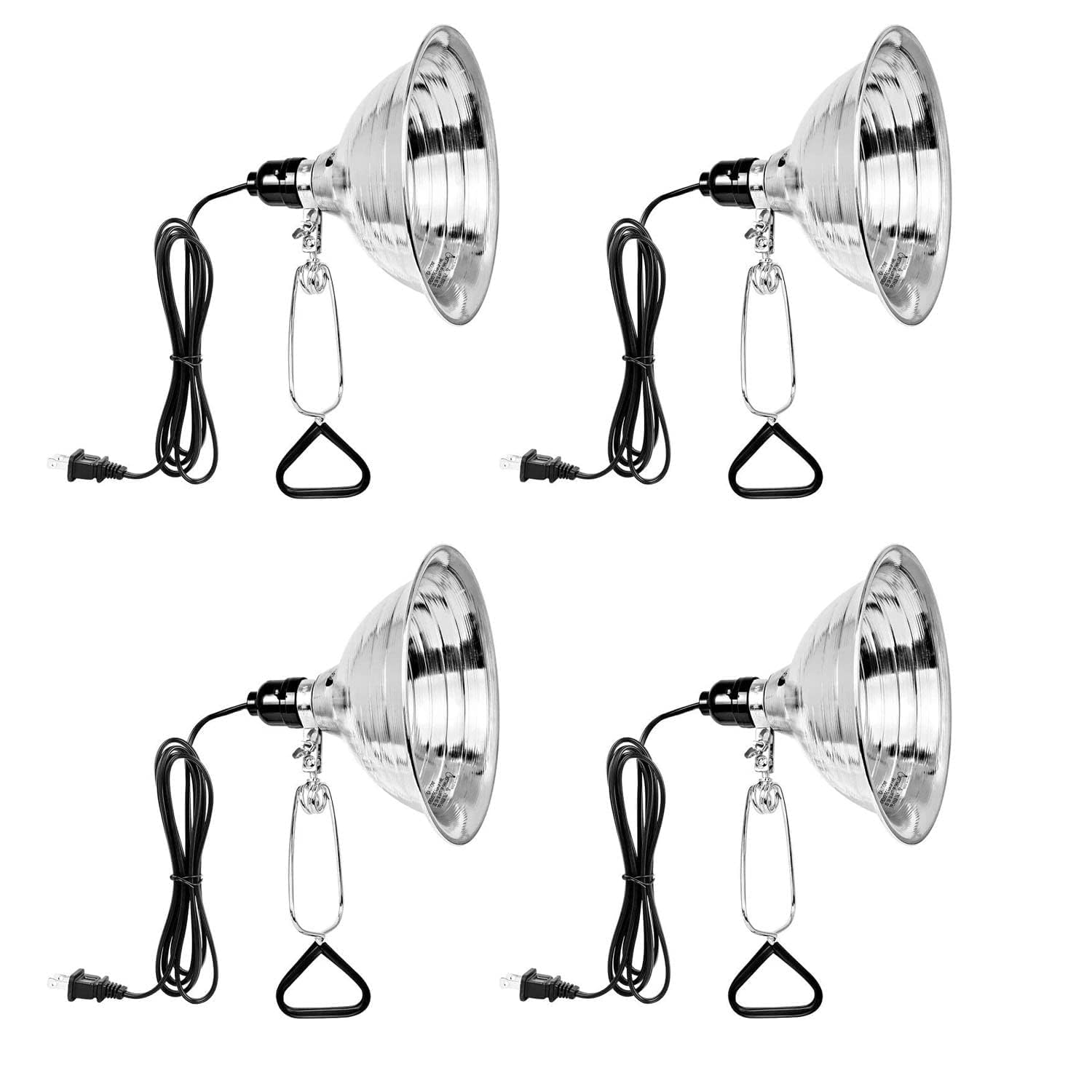Simple Deluxe Clamp Lamp Light With 8.5 Inch Aluminum Reflector Up To 150 Watt E26 (No Bulb Included) 6 Feet 18/2 Spt-2 Cord, 4-