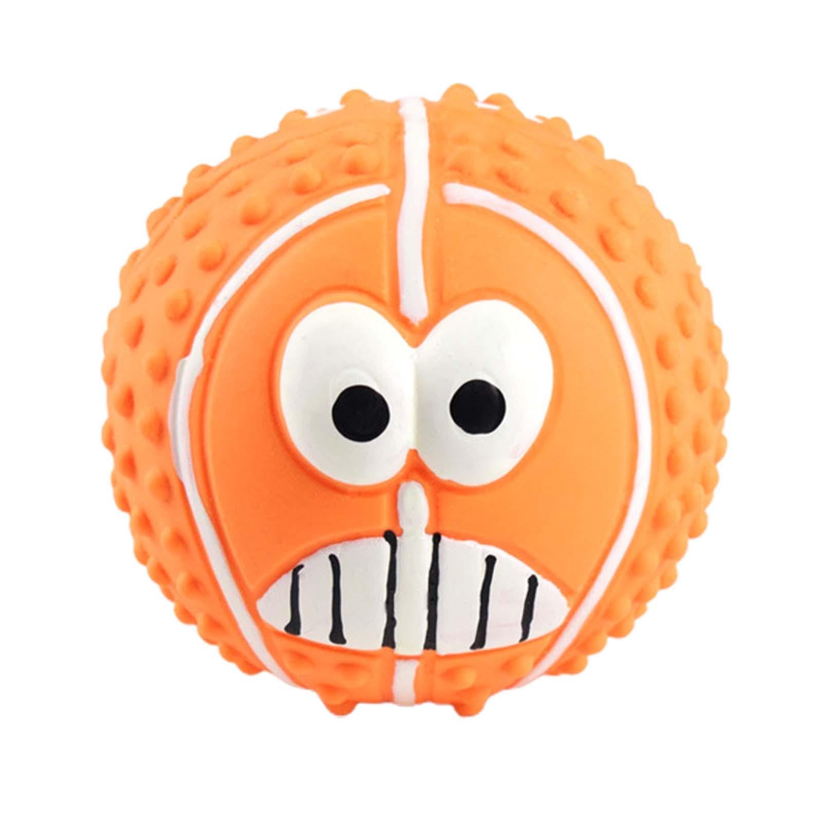 Ecomistiq Dog Toy Ball Pet Interactive Chewing Chew For Cats Kitty Relieve Boredom Orange| Toys| Supplies |Pet