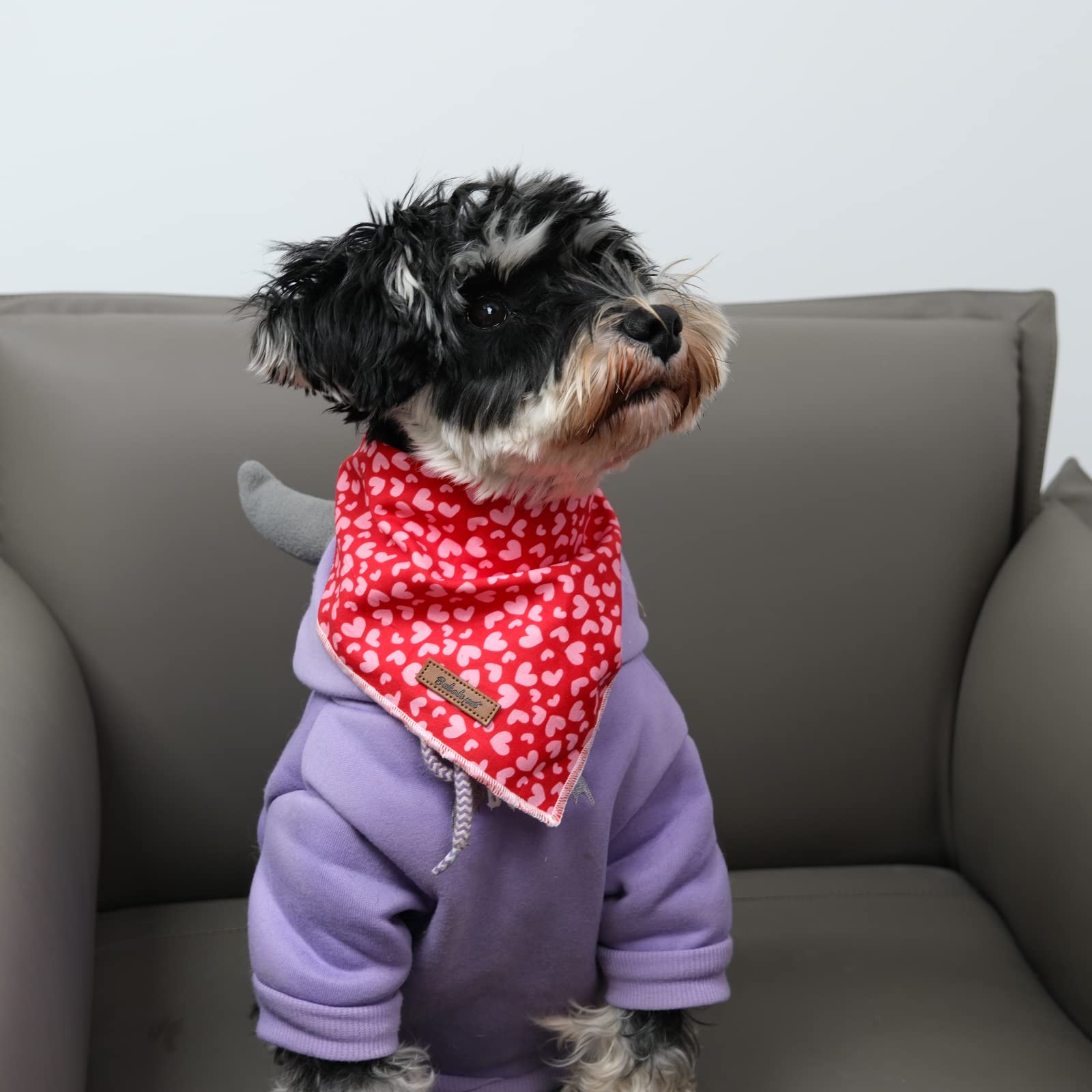 Babole Pet Valentine'S Day Dog Bandanas, 1Pc Pink Red Love Washable Square Dog Scarfs For Small Medium Large Dogs Adjustable Dog