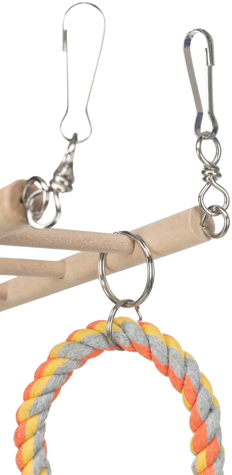 Trixie Small Animal Suspension Bridge, Hanging Cage Accessory, Climbing Toy With Ladder, Rope, And Ring, Ideal For Rats, Ferrets