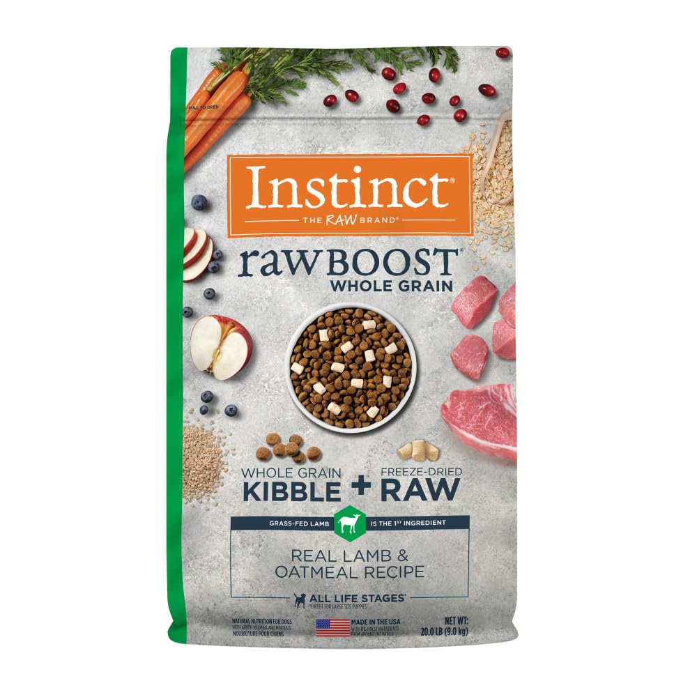 Instinct Raw Boost Whole Grain Lamb & Oatmeal Dry Dog Food, 20 lb. Bag