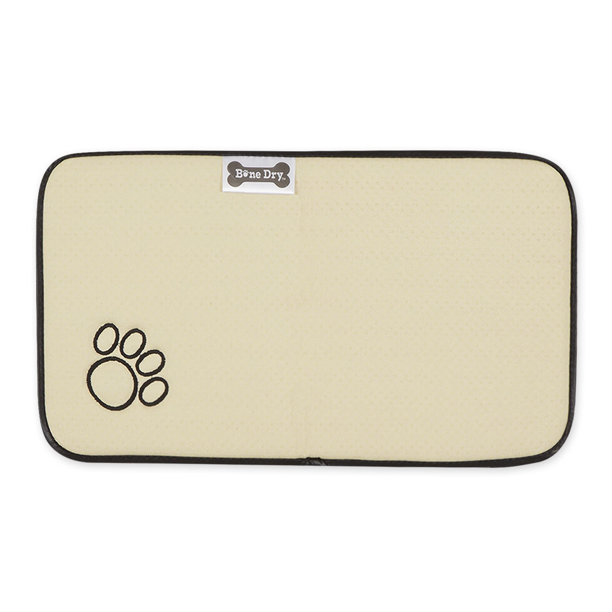 BROWN STRIPE EMBROIDERED PAW PET MAT SMALL