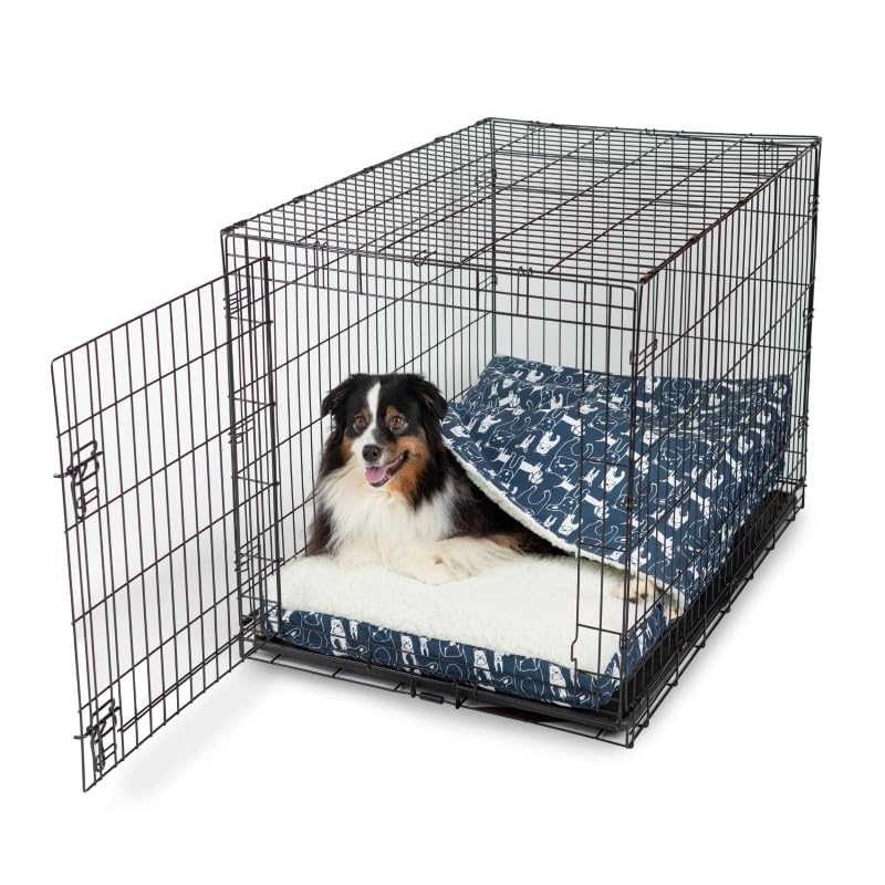 Snoozer Luxury Cozy Cave Crate Pet Bed, Large - Pedigree Denim