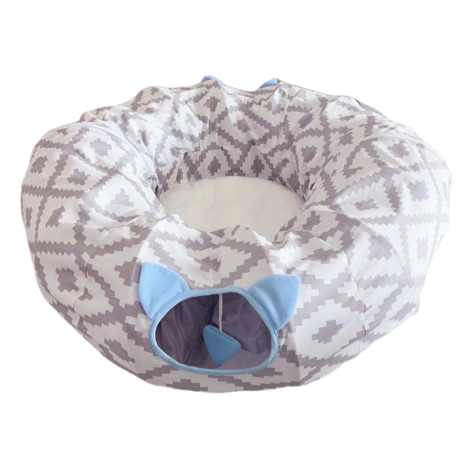 Ujeavette Washable Cat Tube Tent Toy Foldable Cat Tunnel Bed For Indoor Cats Rest Play