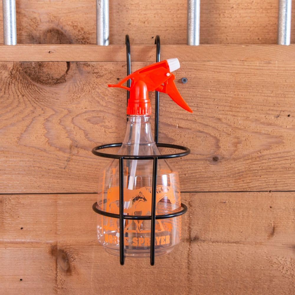 Schneiders Easy-Up Wide Mouth Spray Bottle Holder | Securely Holds Wide-Base Spray Bottles for Horse Grooming | Hangs on Stalls,