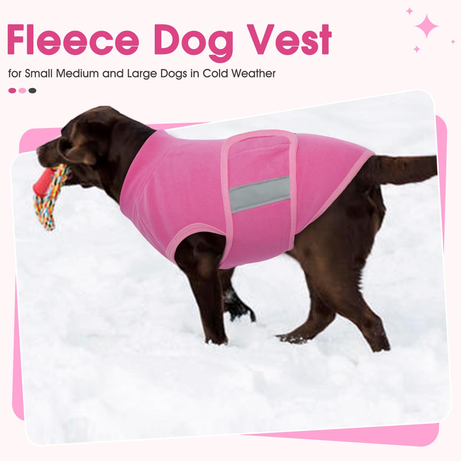 Nanaki Fleece Dog Vest - Cold Weather Puppy Jacket, Soft Plush Sweater, Adjustable Pullover Dog Coat For Winter & Fall
