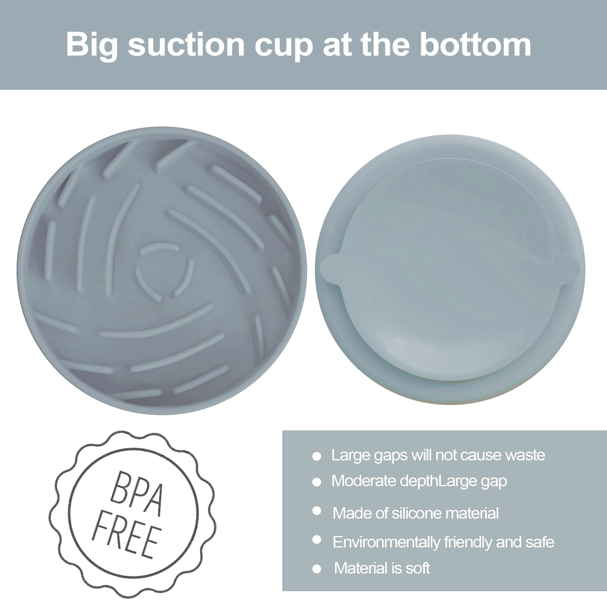 Bikabpet Silicone Slow Feeder Bowls for Dogs and Cats - Wet Food, Suction Cups, Interactive, Reduces Boredom, Anxiety, Anti-Chok