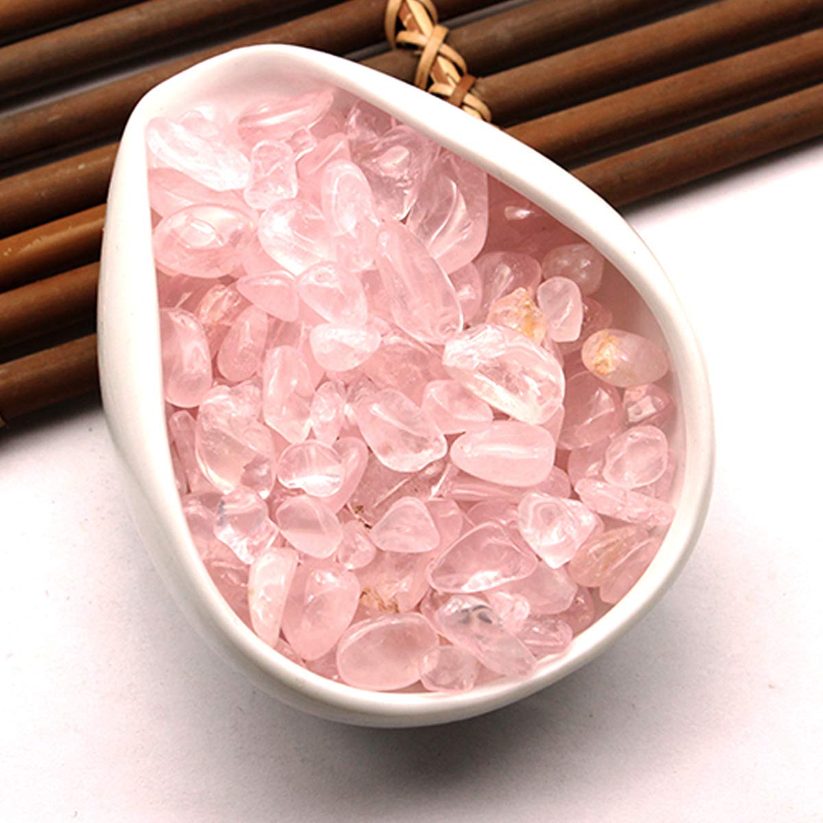 Wayber 1 Lb/460G Natural Pink Quartz Crystal Stones Irregular Aquarium Pebbles Rock Sands For Turtle Tank/Succulent Plants/Vase