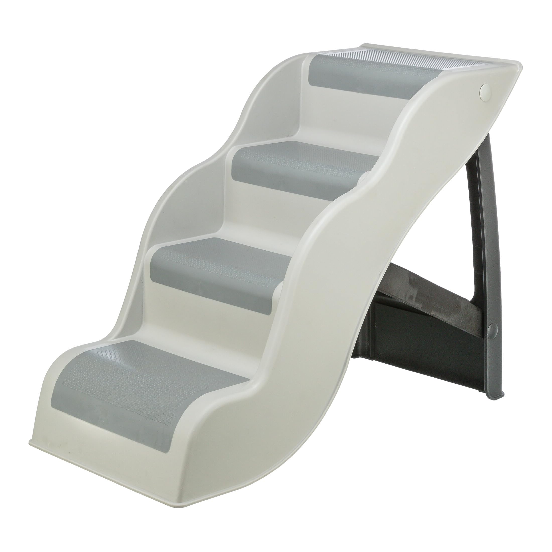 TRIXIE Lightweight Dog Stairs with Non-Slip Rubber Treads - 4 Step Pet Stairs for Beds and Couches - Foldable and Easy to Store 