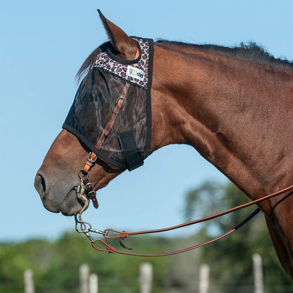 Cashel Quiet Ride Designer Fly Mask, Leopard, Yearling