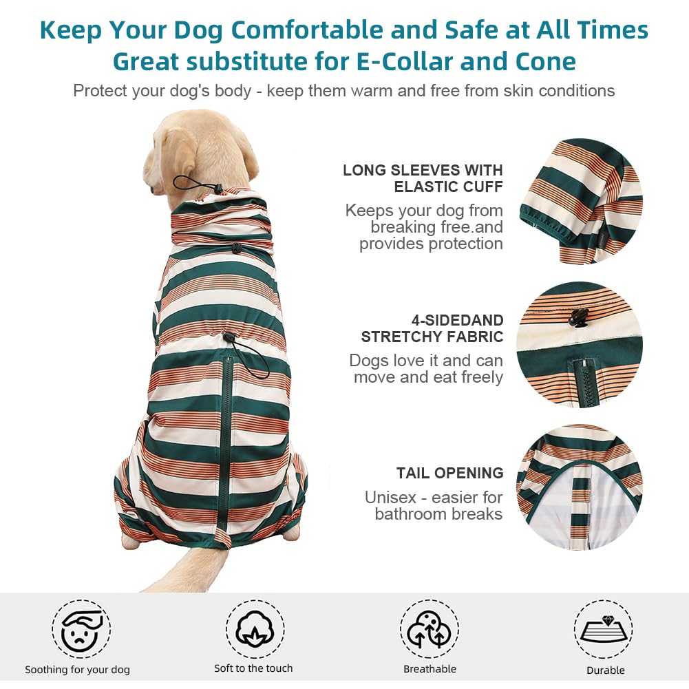 Koogal Dog Pajamas For Large Dogs,Extra Large Stretch, Suitable For Adult, Medium-Sized Dogs, Large Pet Jumpsuit Four-Legged Dog