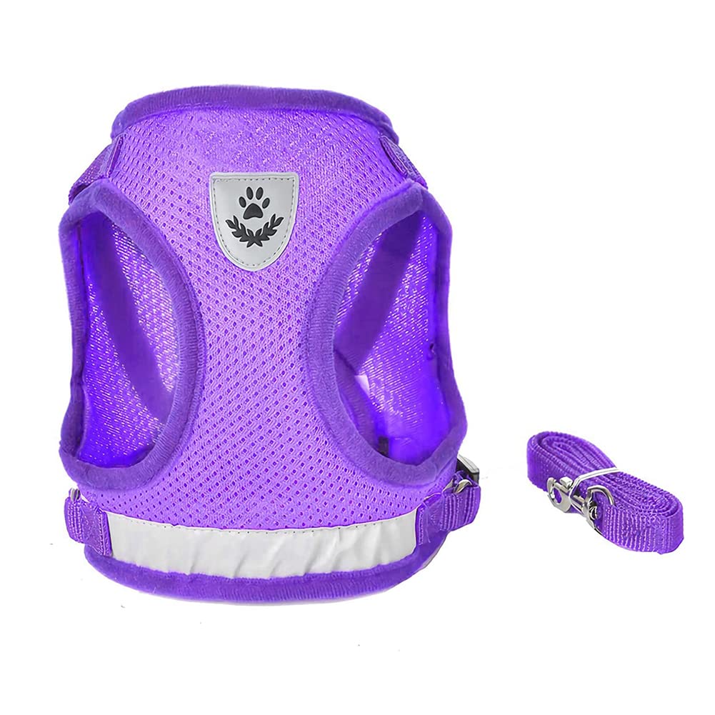 Feimax No Pull Small Cat Harness And Leash Set, Soft Mesh Puppy Reflective Adjustable Harnesses For Walking Escape Proof Cat Kit