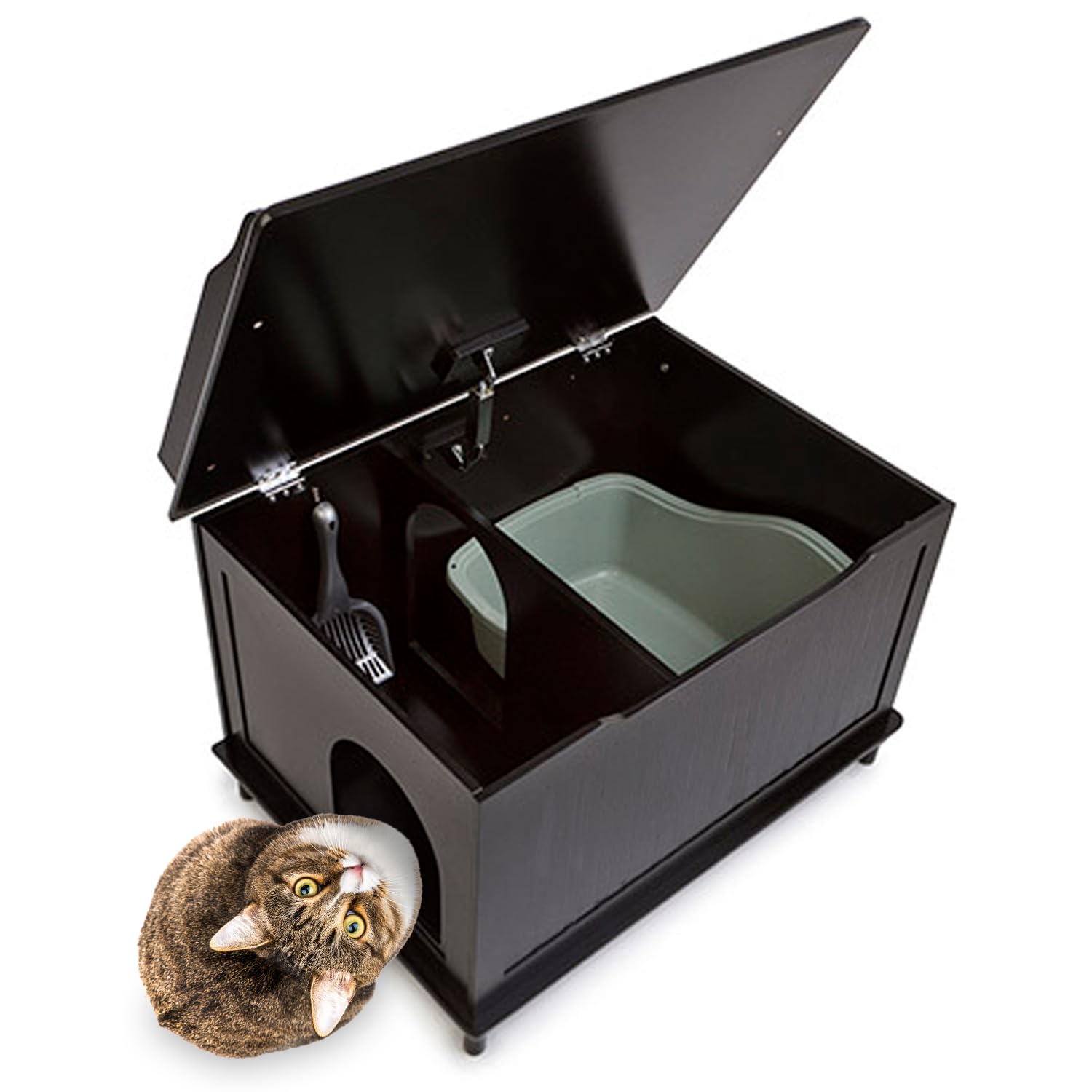 The Designer Catbox Litter Box Enclosure In Black