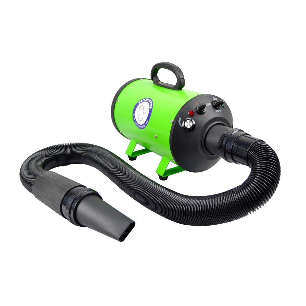 Flying Pig Grooming High Velocity Pet Grooming Dryer, Variable Air Speed & Heat, 1 Count, Green, Model FOSD-GR