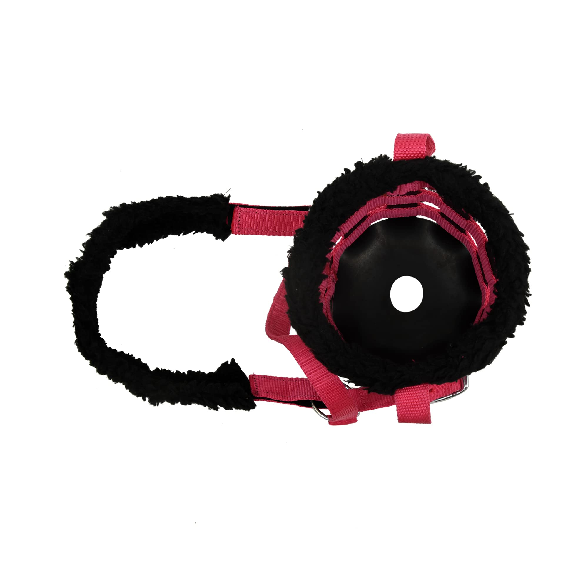 SIE EQUESTRIAN Horse Grazing Muzzle Feed Bag - Full Size, Pink