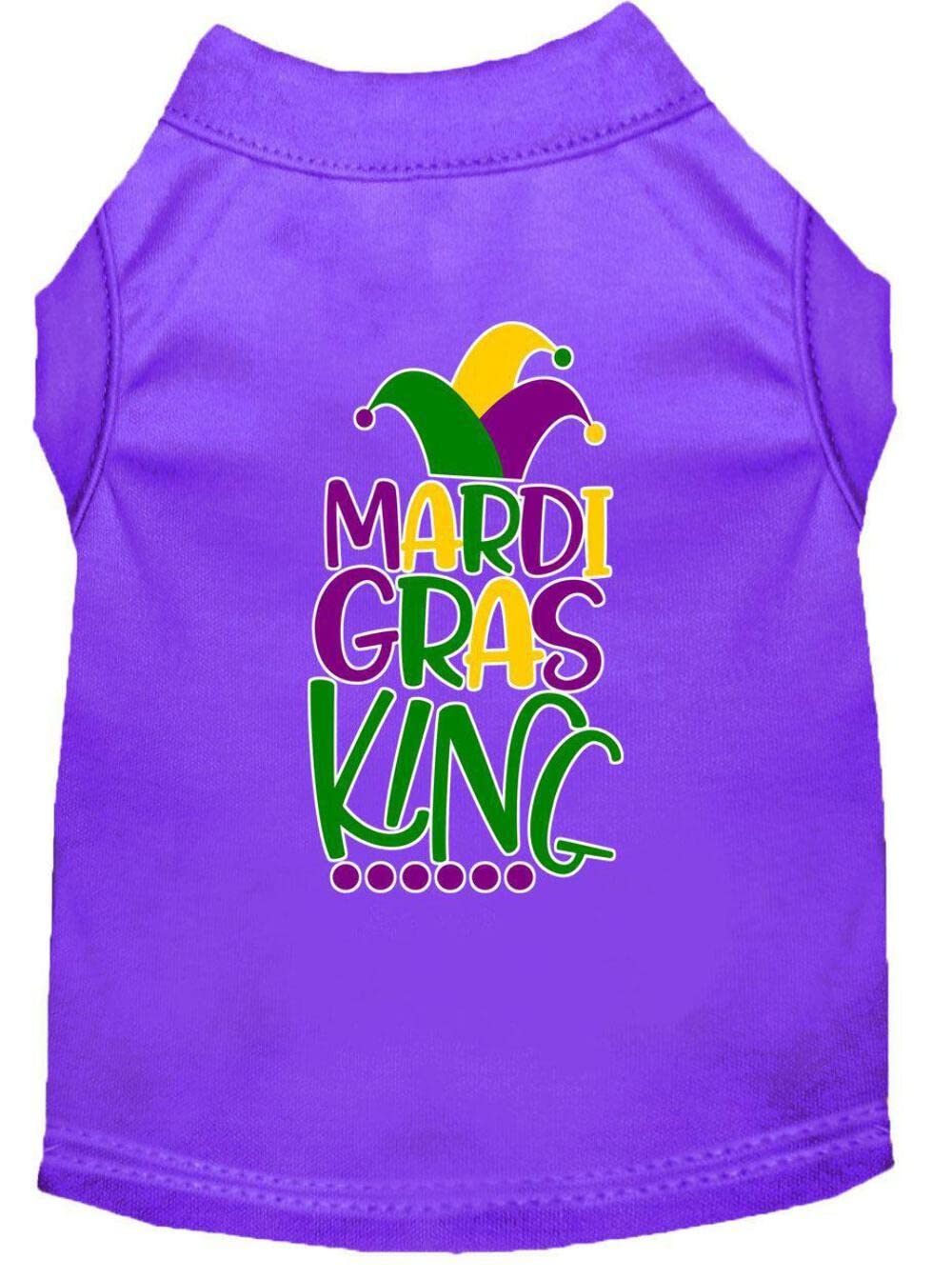 Mirage Pet Product Mardi Gras King Screen Print Mardi Gras Dog Shirt Yellow XXXL