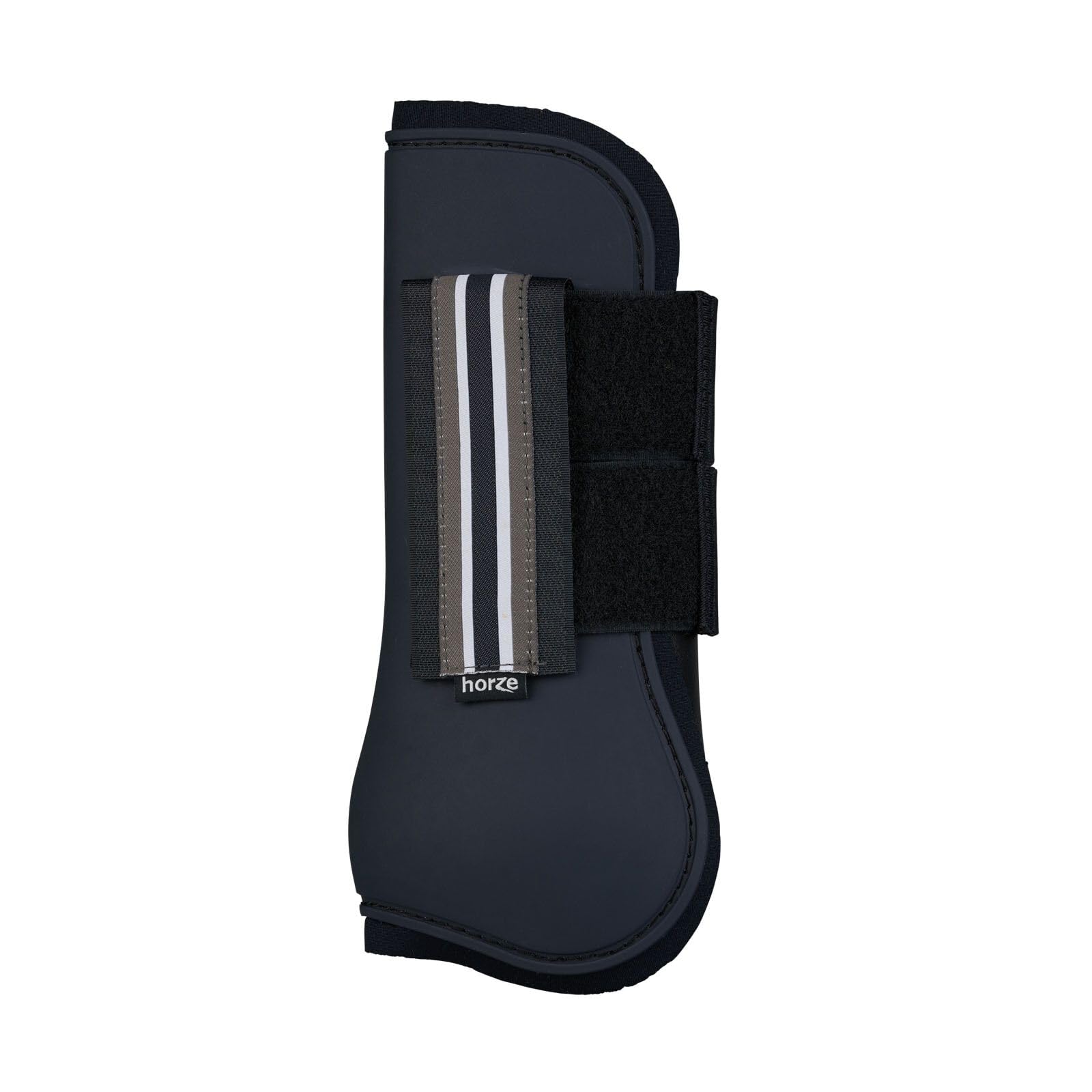 Horze Adepto Open Front Tendon Boots | Durable Shell With Neoprene Lining - Dark Navy - Horse