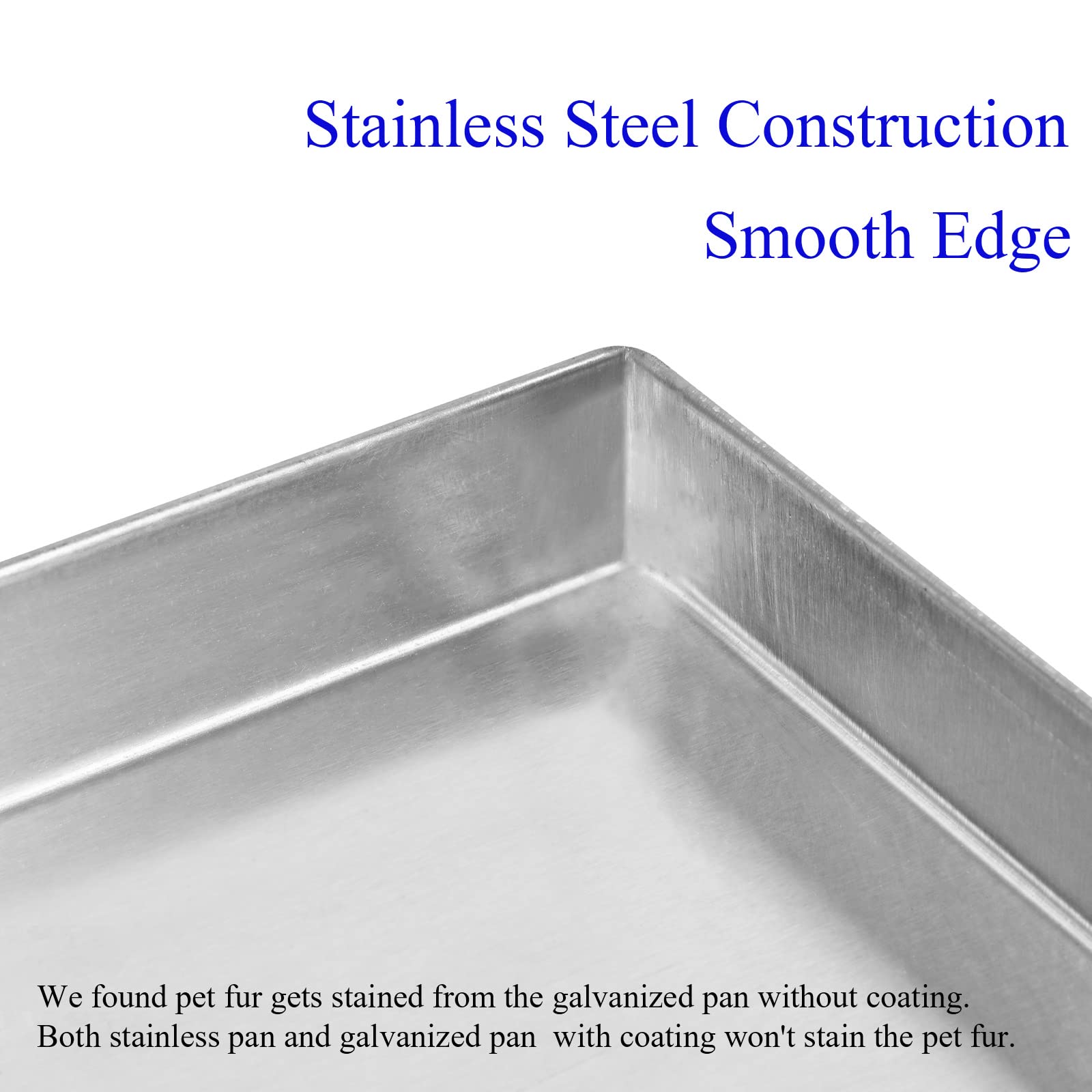 Icitywall 41X27.38X1 Replacement Tray For Dog Crate, Stainless Steel, Chew-Proof And Crack-Proof Dog Kennel Tray Replacement