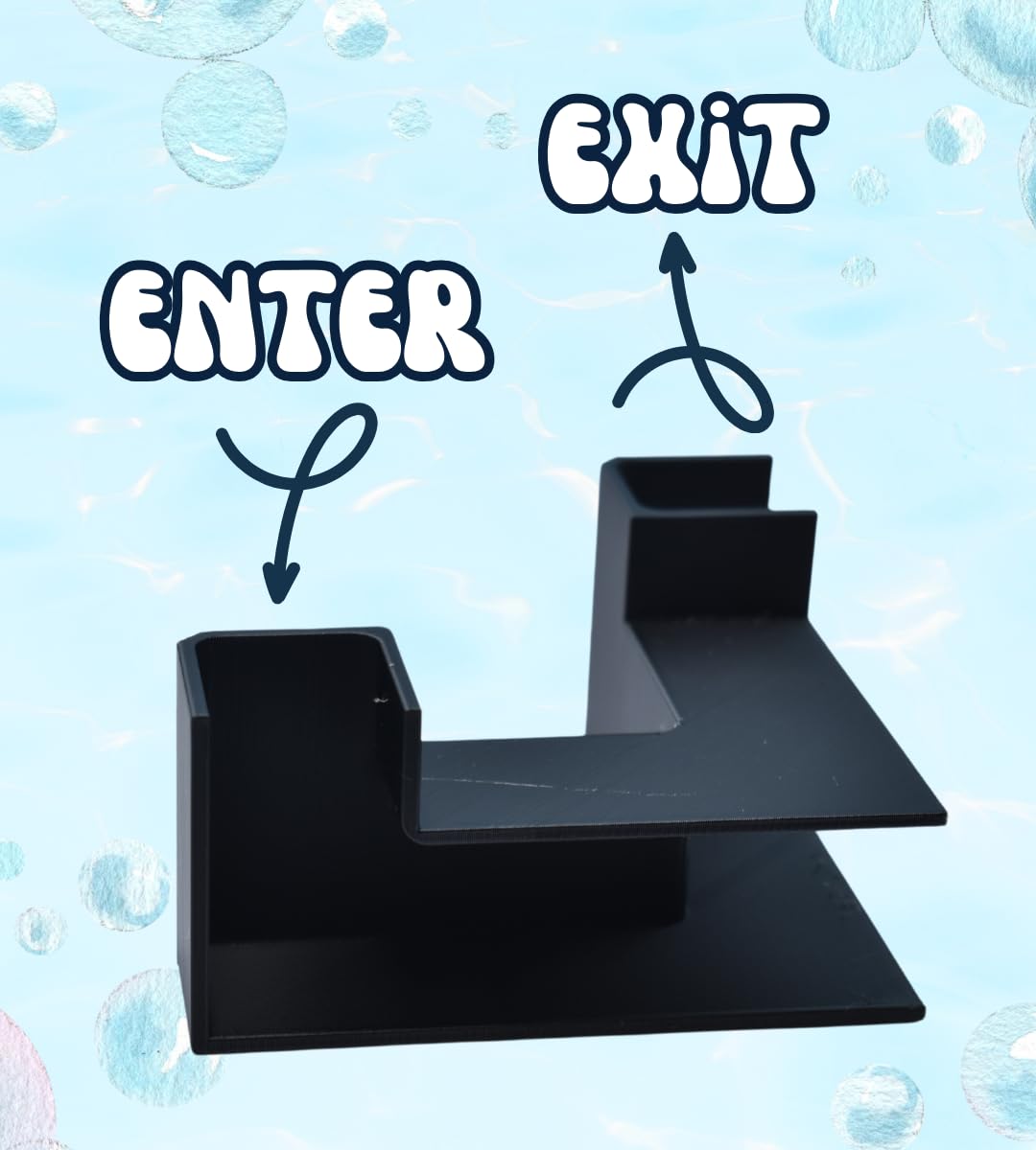 Chatelet Aquarium Underground Xl Corner Tunnel | Fish & Shrimp Hideout For Aquariums | Unique Underground Viewing Tunnel | Made In Usa (Xl Corner, Black)
