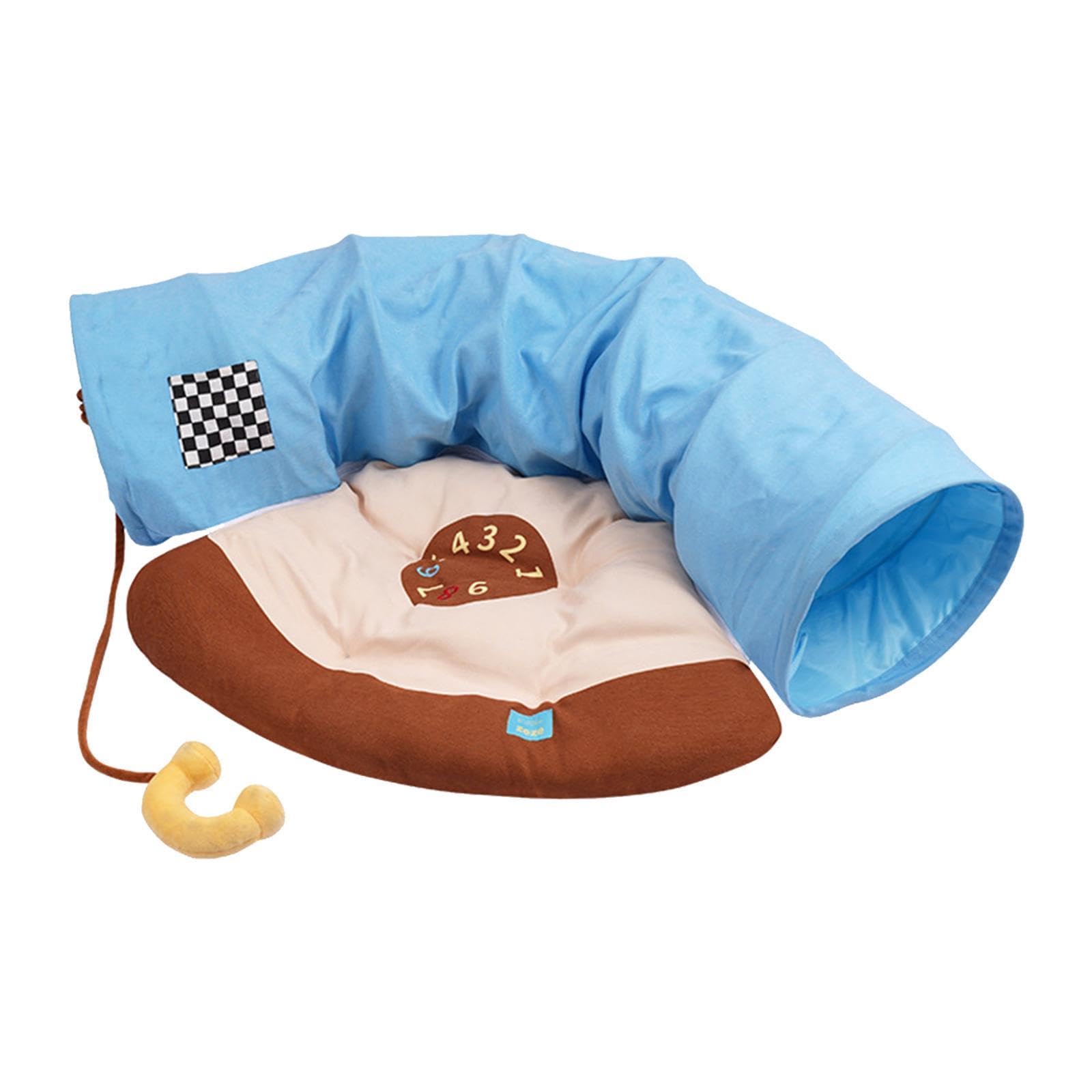 Ujeavette 2 In 1 Cat Bed Play Tunnel Hideout Cats Cave For Hamster Small Animals Kitten