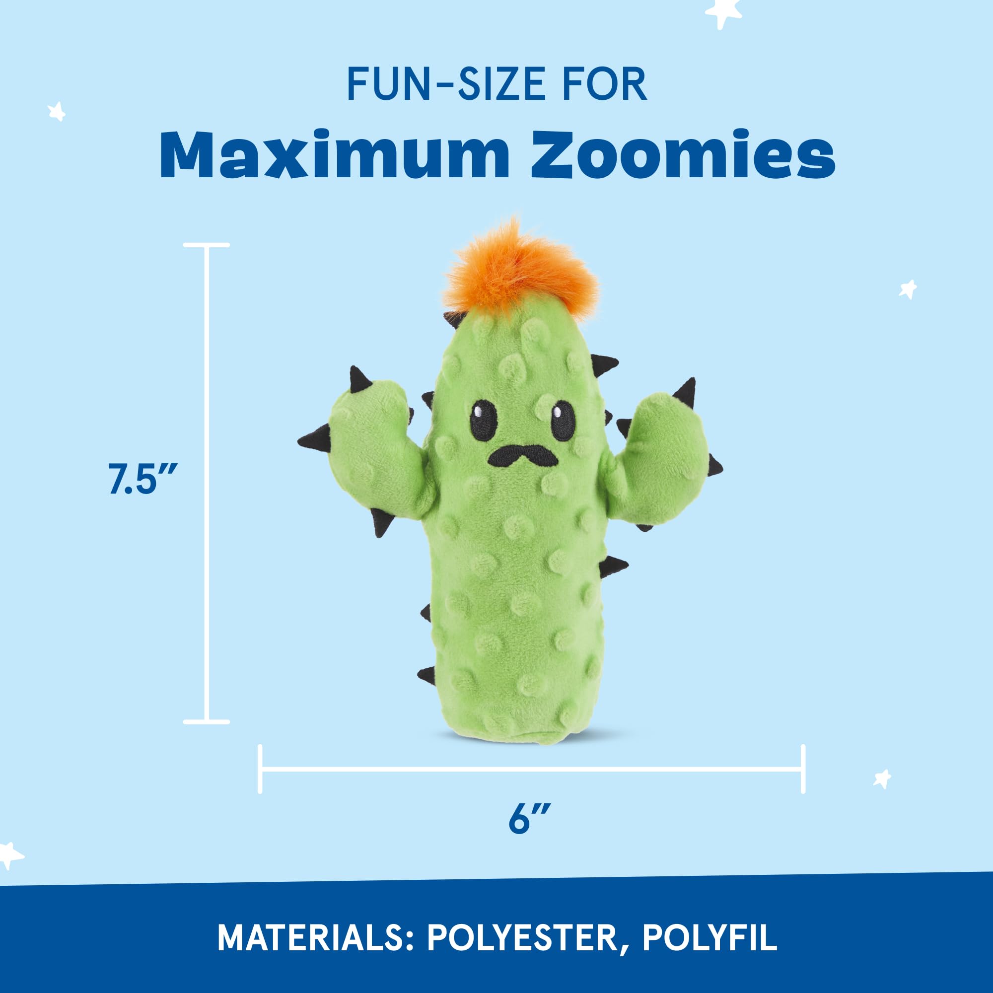 Barkbox 2 in 1 Interactive Plush Dog Toy - Rip and Reveal Toy for Dogs and Puppies - Stimulating Squeaky Pet Toys | Prickly Pete