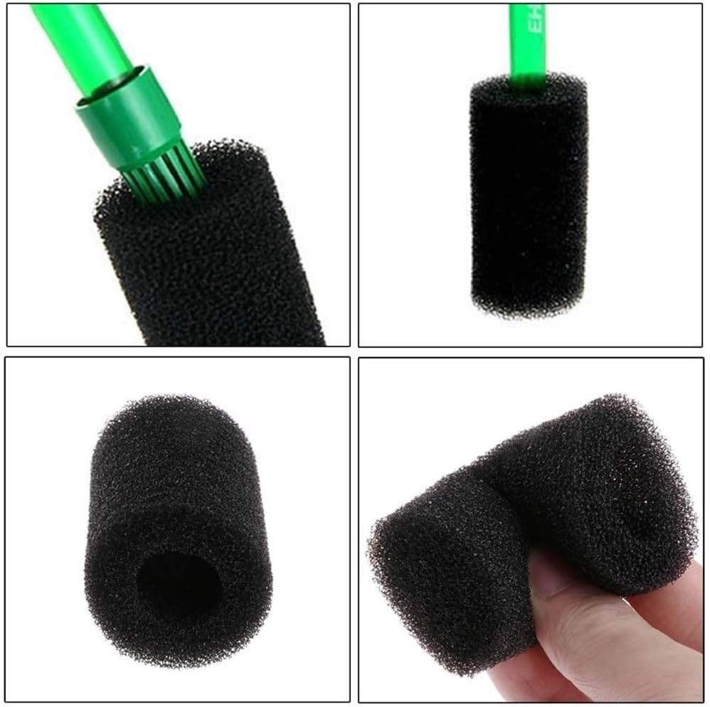 Sluswallow 5Pcs Black Aquarium Filter Sponges,Aquarium Pre-Filter Sponges Filter Intake Sponge Strainer Foam Guard Cover For Fre