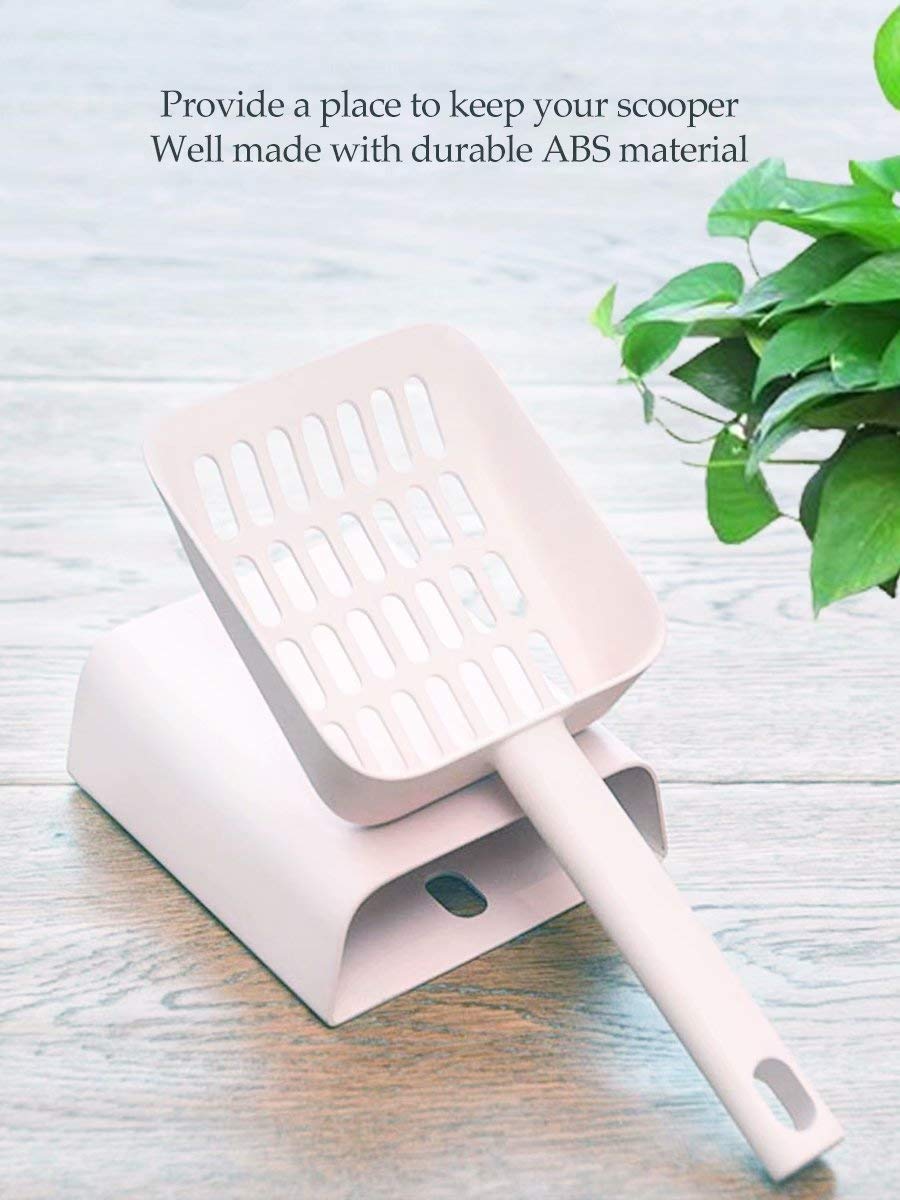 Tookincmo Cat Litter Scooper With Caddy, Cat Scooper For Litter Box With Holder Stand, Provide A Good Place To Keep The Cat Litt