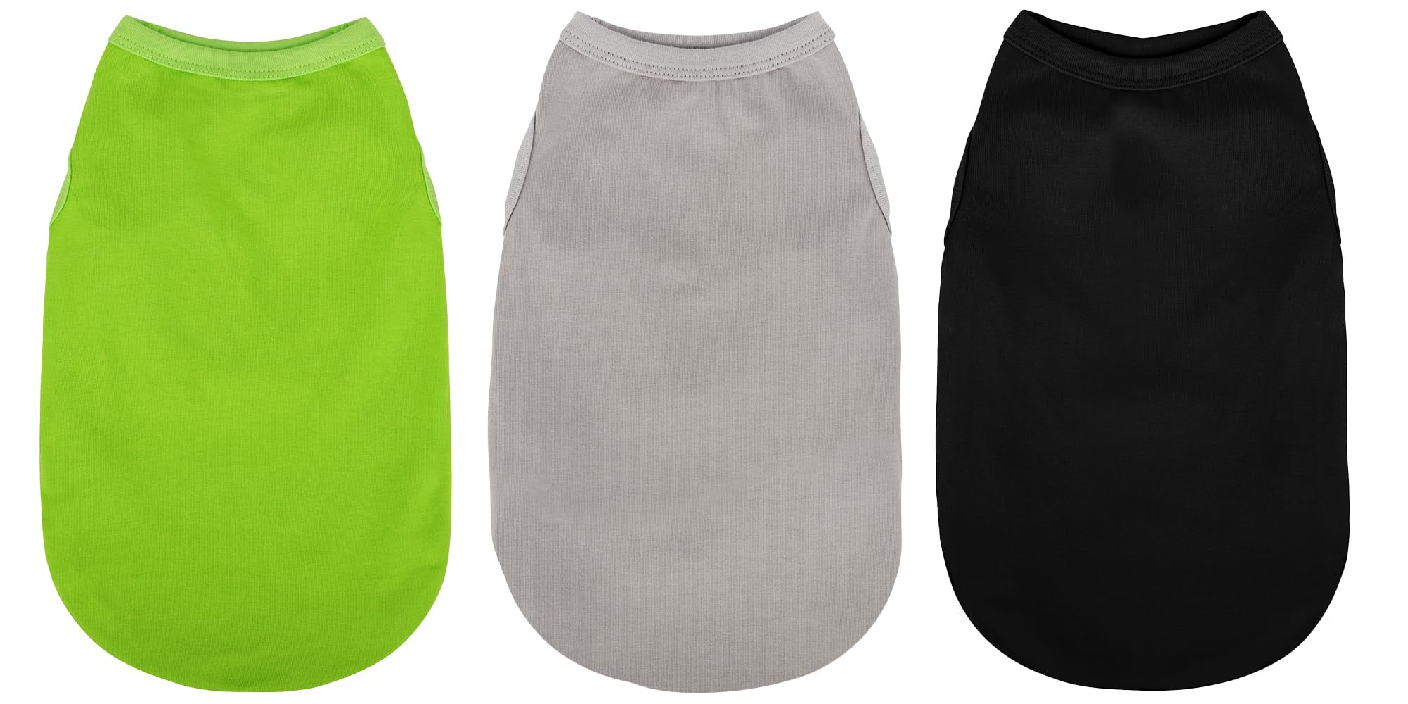 Paiaite Revamp Your Pooch'S Closet: 3 Pieces Plain Sleeveless Cotton Dog Shirts, For Small And Medium Dogs. Stay Cool And Fashio