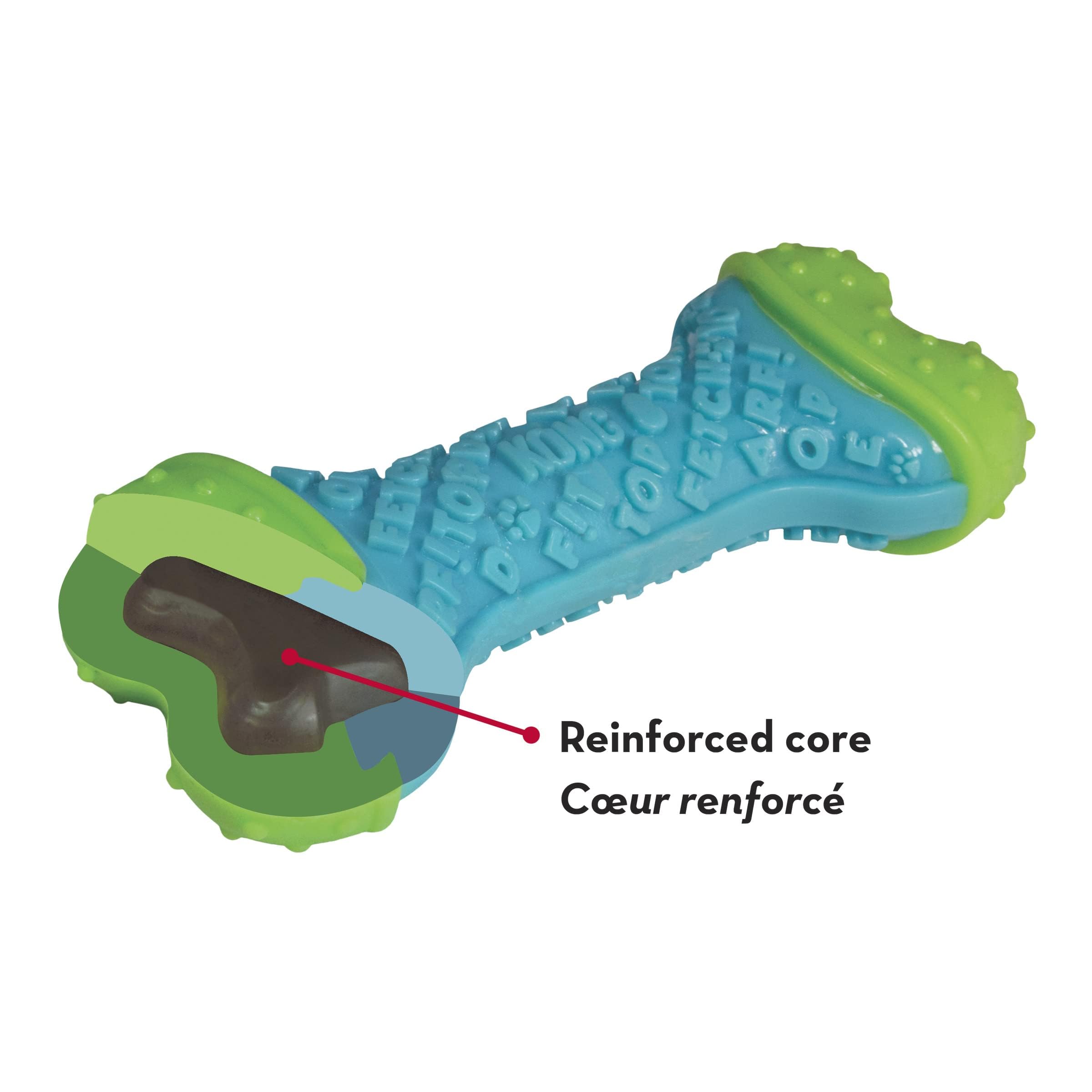 KONG CoreStrength Bone - Dog Dental Chew Toy - Durable, Multi-Layered Dog Toy for Enrichment Play & Dental Care - with Textured