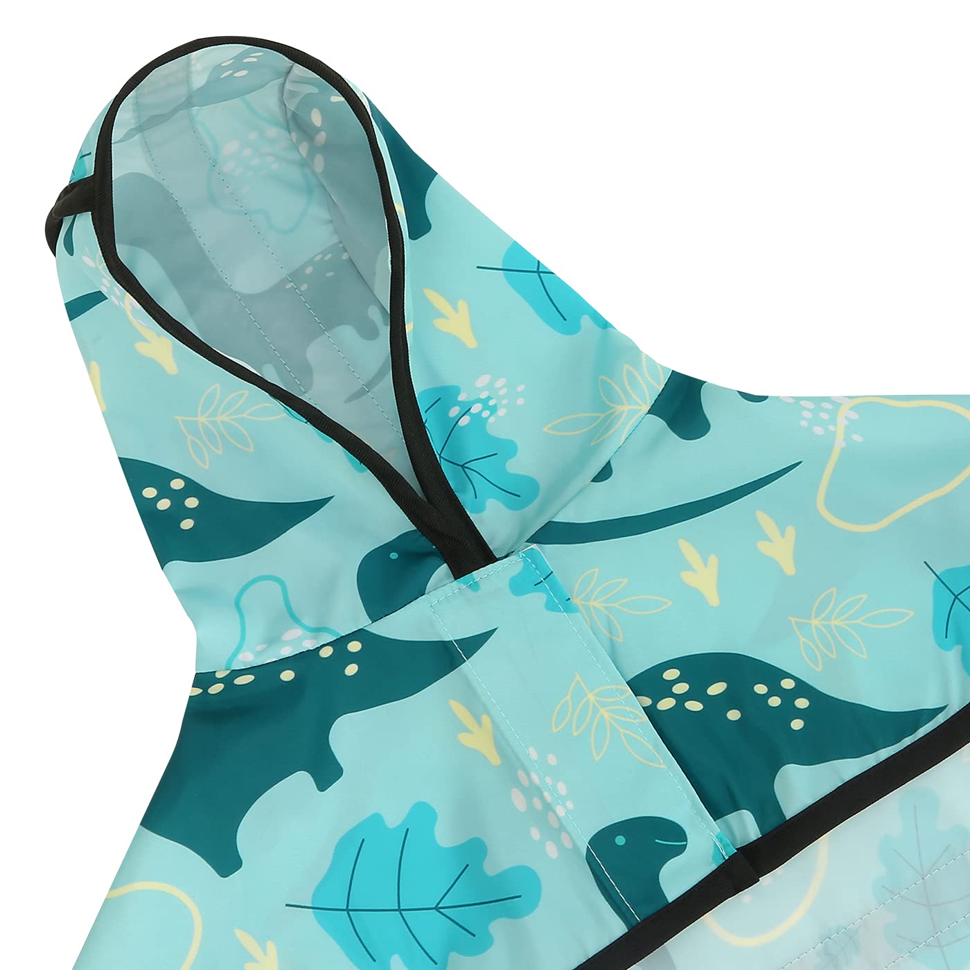 Hde Dog Raincoat Hooded Slicker Poncho For Small To X-Large Dogs And Puppies Dinosaurs - S